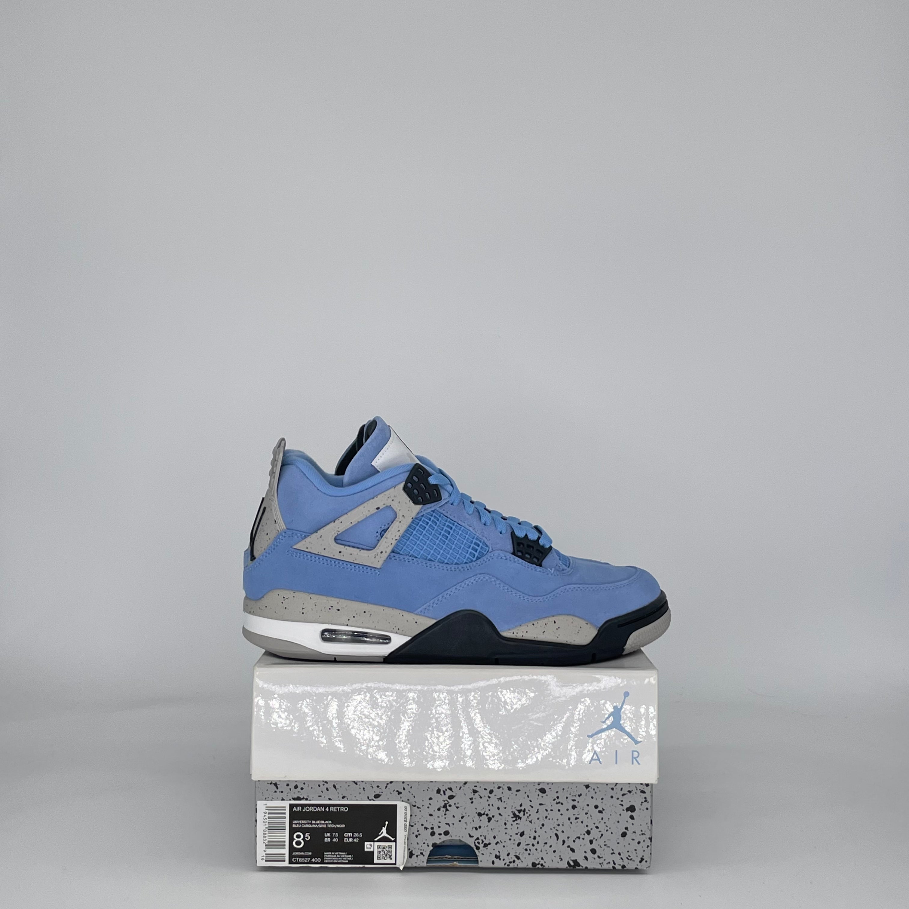 AIR JORDAN 4 UNIVERSITY BLUE CT8527-400 SIZE 8.5/10W