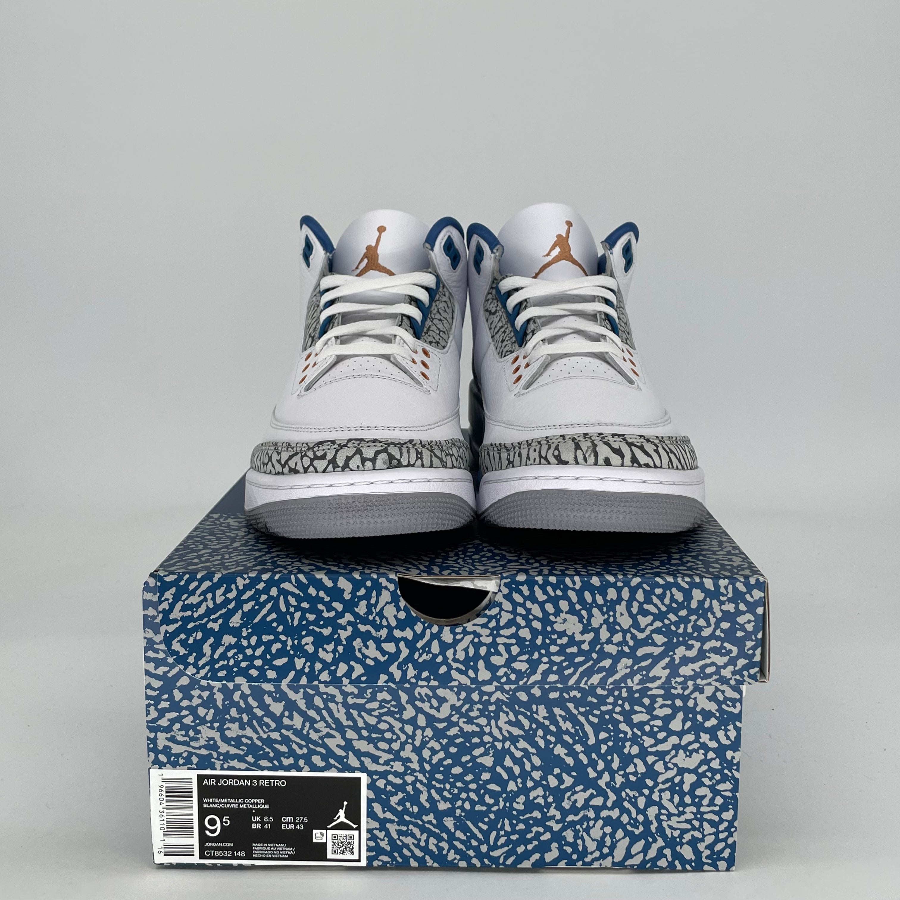 AIR JORDAN 3 WIZARDS CT8532-148 SIZE 9.5/11W