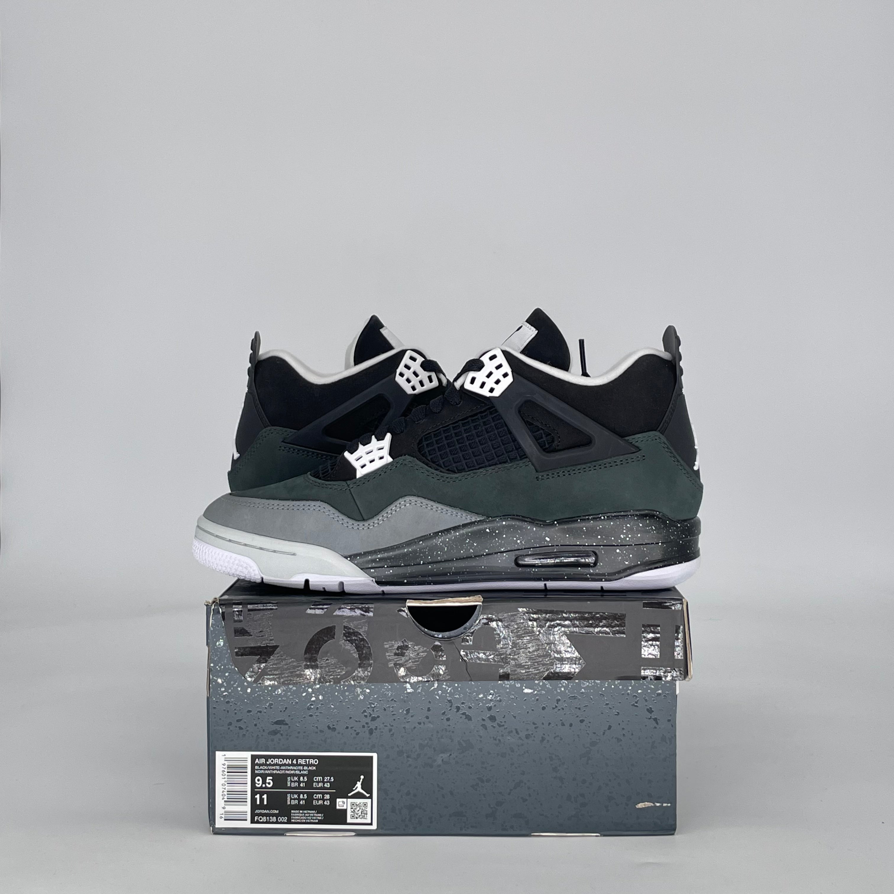 AIR JORDAN 4 FEAR (2024) FQ8138-002 SIZE 9.5/11W