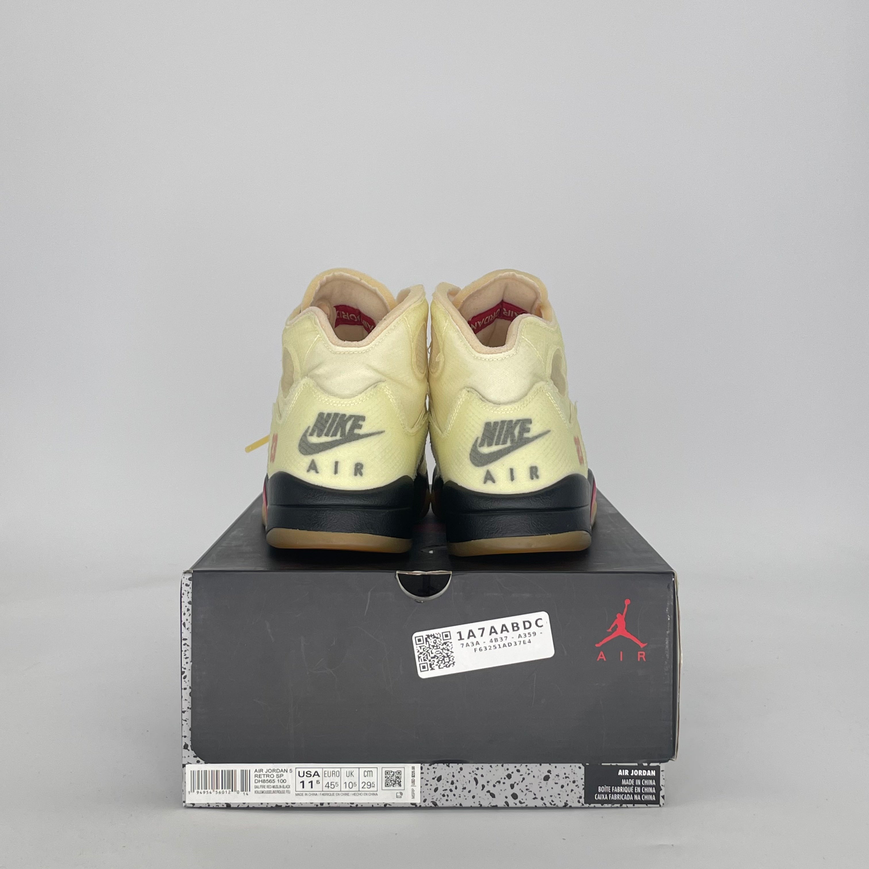 AIR JORDAN 5 OFF-WHITE SAIL DH8565-100 SIZE 11.5/13W