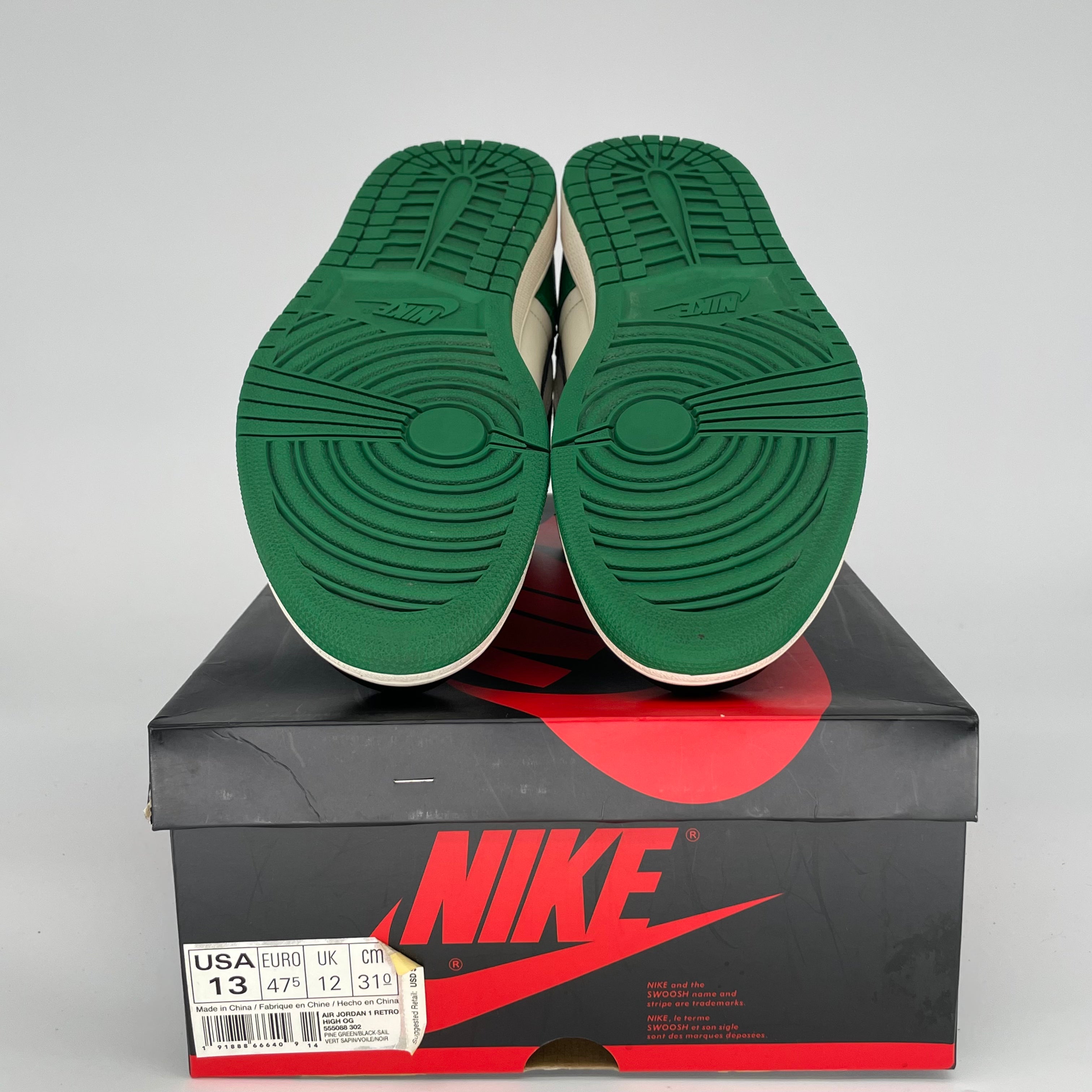 AIR JORDAN 1 PINE GREEN 555088-302 SIZE 13/14.5W