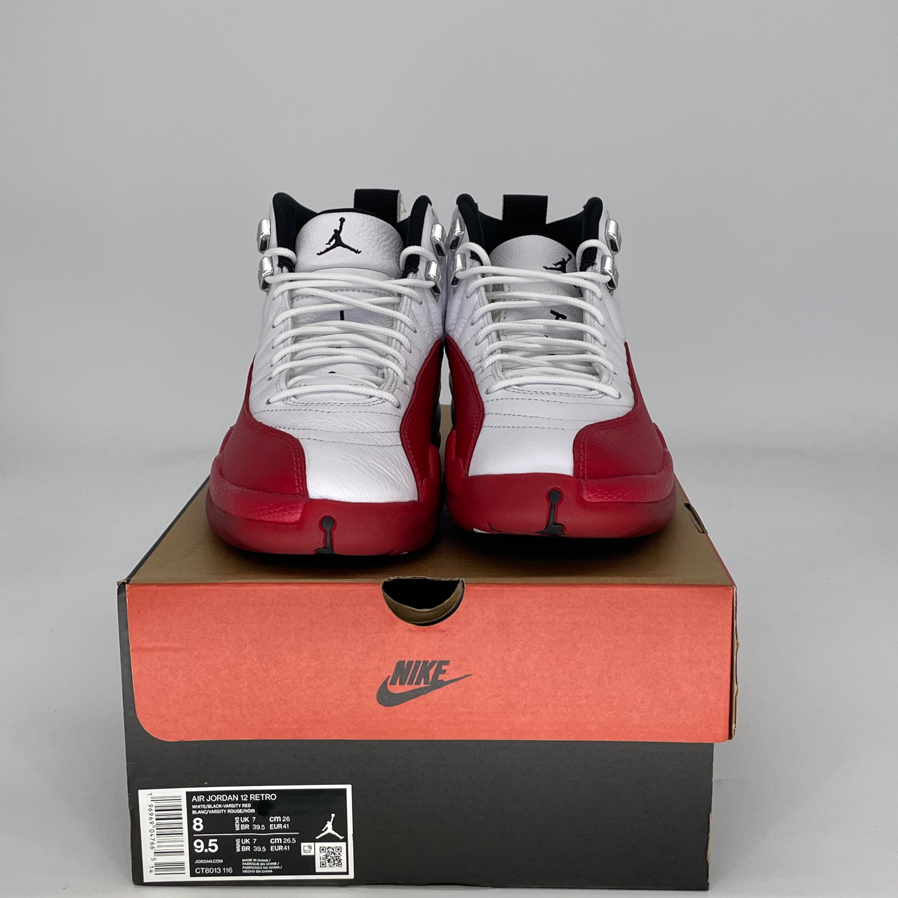 AIR RETRO JORDAN 12 CHERRY white black varsity red CT8013-116 size 8 - 14 Air Jordan 12 Cherry CT8013-116 Size 8/9.5W | Collector  main image 2