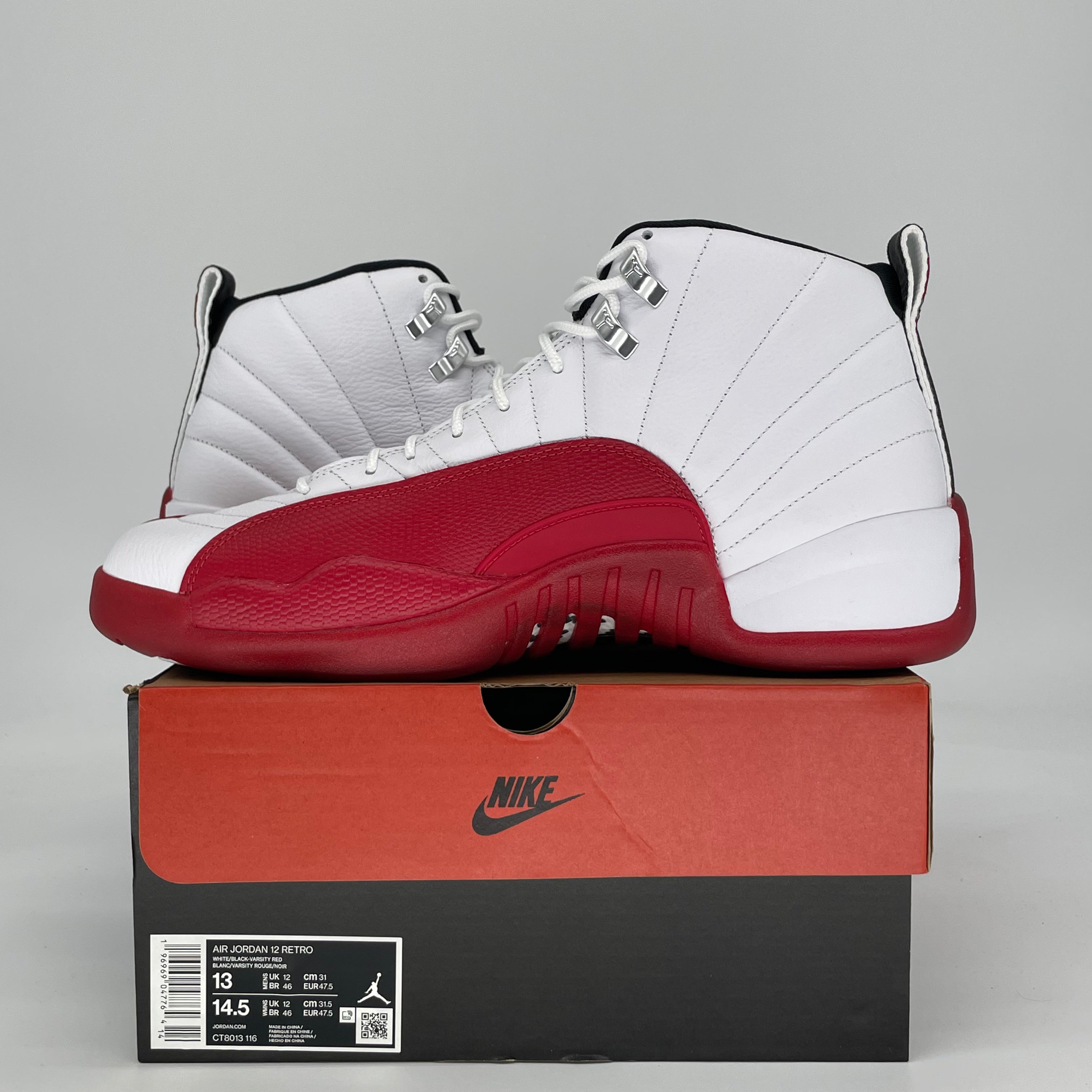 AIR JORDAN 12 CHERRY CT8013-116 SIZE 13/14.5W