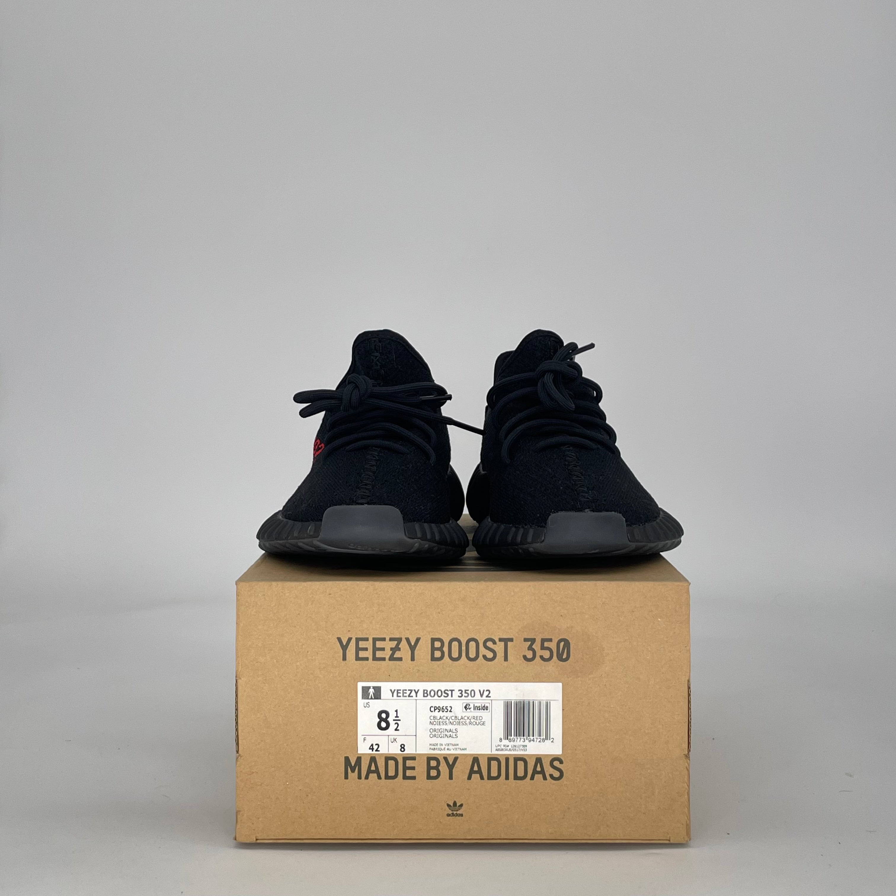 ADIDAS YEEZY BOOST 350 V2 BLACK RED CP9652 SIZE 8.5/10W