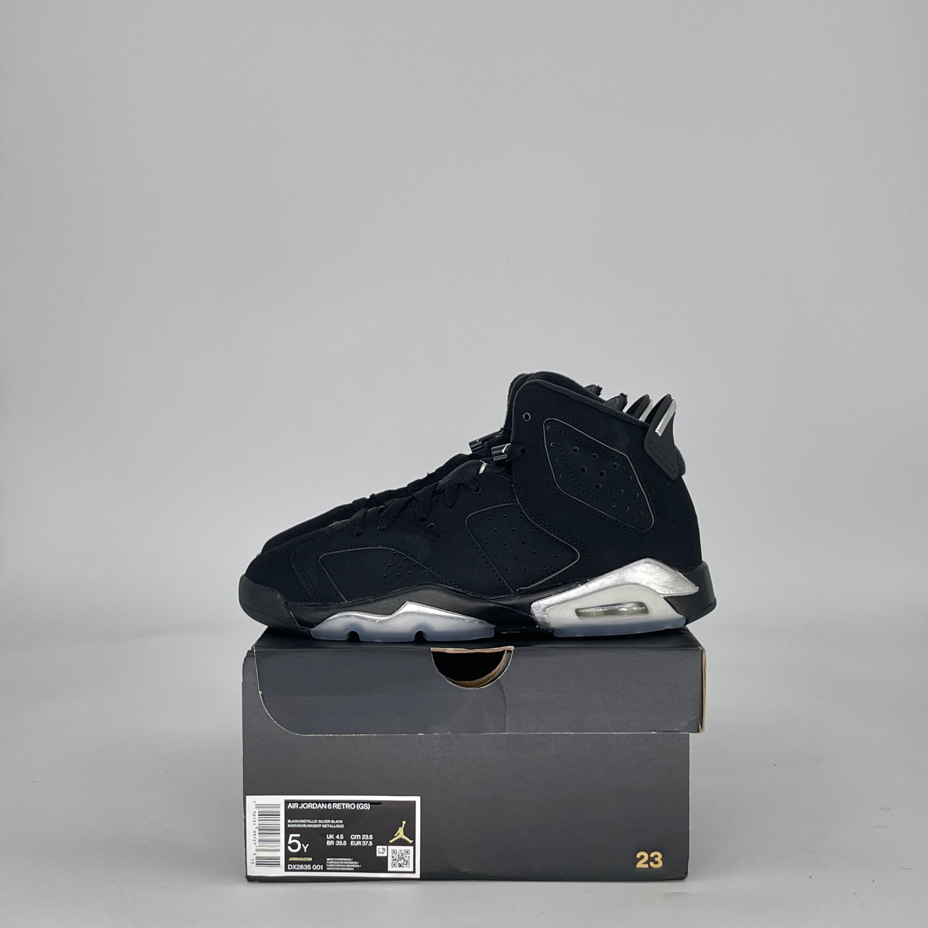 AIR JORDAN 6 CHROME DX2835-001 SIZE 5/6.5W GS