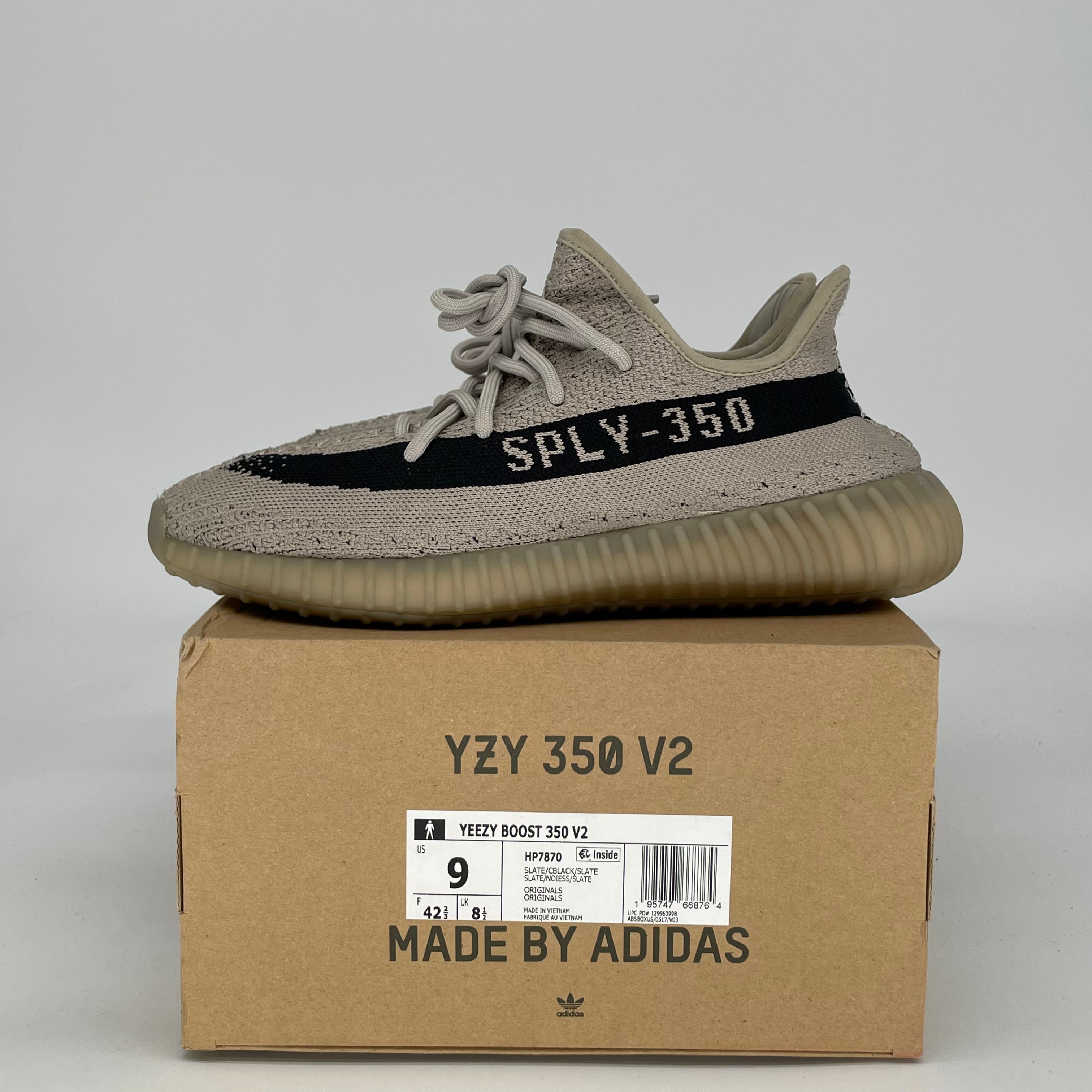 ADIDAS YEEZY 350 V2 SLATE HP7870 SIZE 9/10.5W