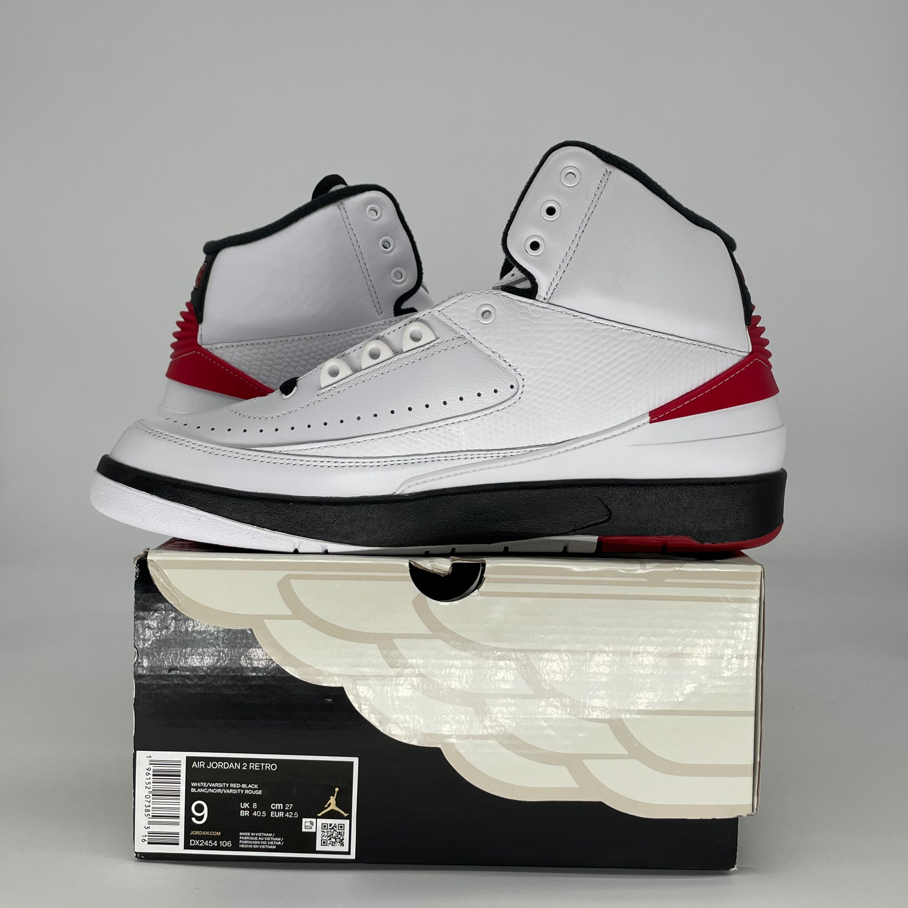 AIR JORDAN 2 CHICAGO (2022) DX2454-106 SIZE 9/10.5W