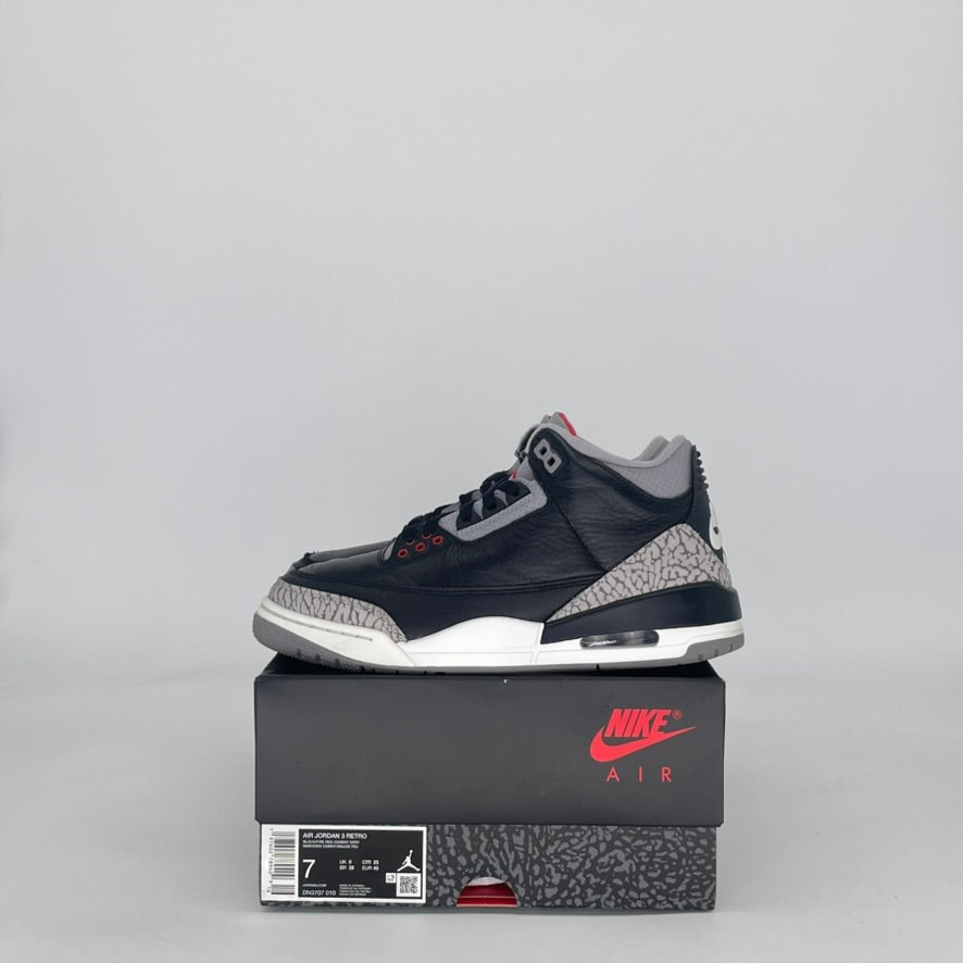 AIR JORDAN 3 BLACK CEMENT DN3707-010 SIZE 7/8.5W GS