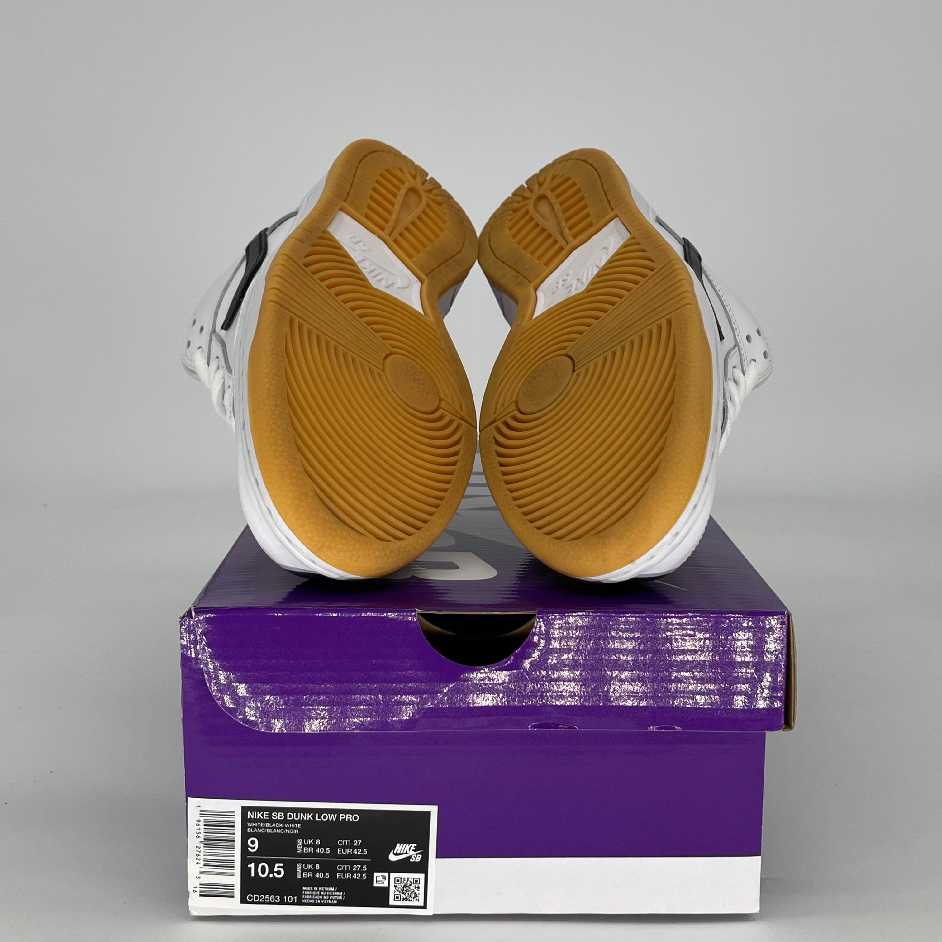 NIKE SB DUNK LOW WHITE GUM CD2563-101 SIZE 9/10.5W