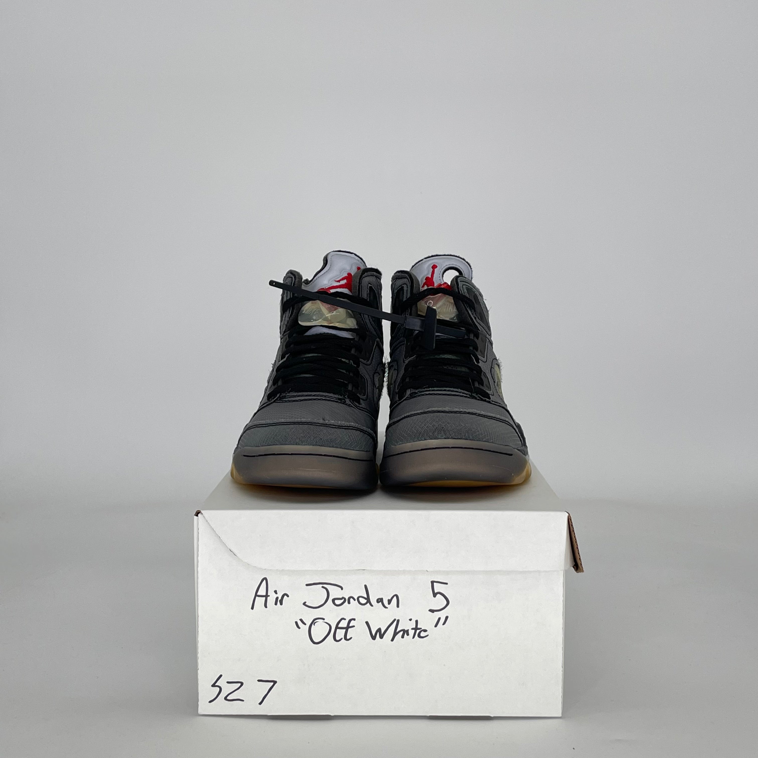 AIR JORDAN 5 OFF-WHITE MUSLIN CT8480-001 SIZE 7/8.5W GS