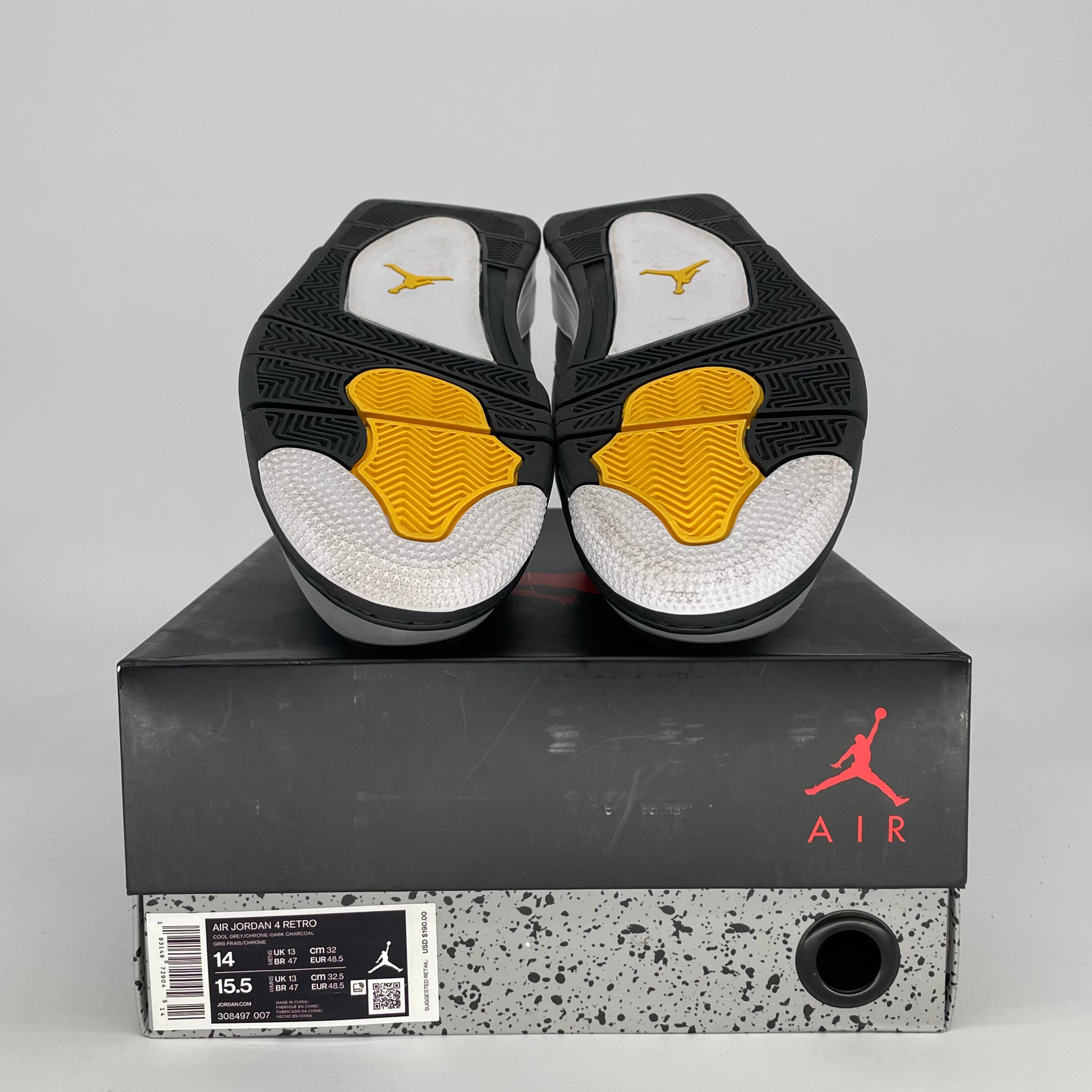 AIR JORDAN 4 COOL GREY 308497-007 SIZE 14/15.5W