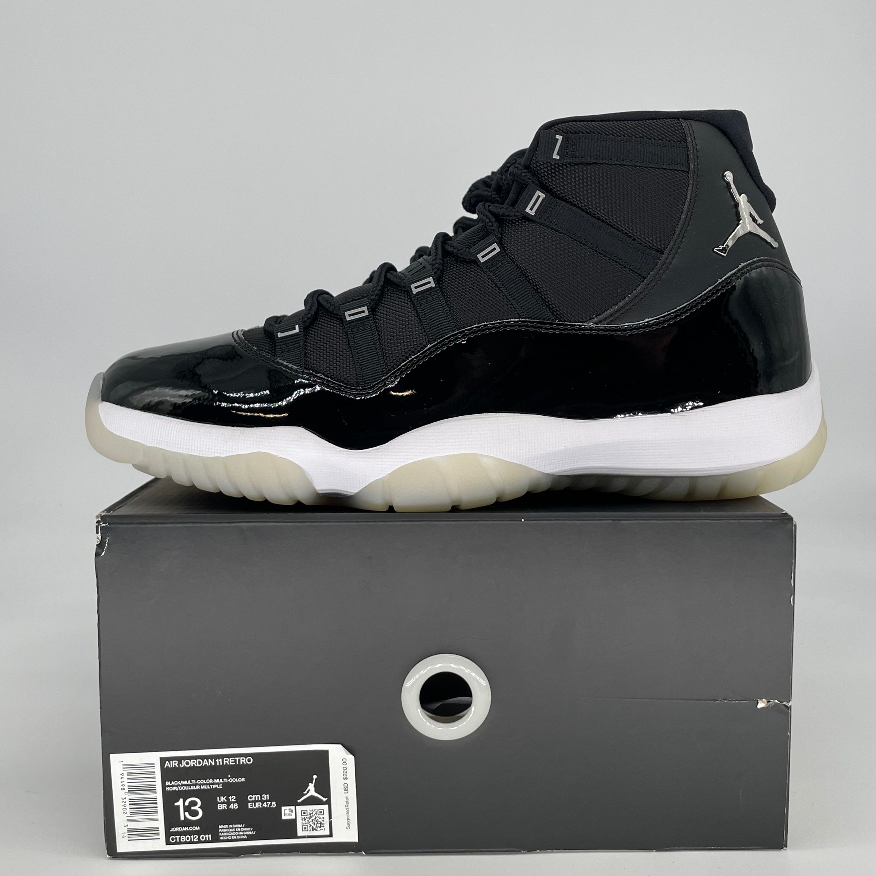 AIR JORDAN 11 JUBILEE 25TH ANNIVERSARY CT8012-011 SIZE 13/14.5W