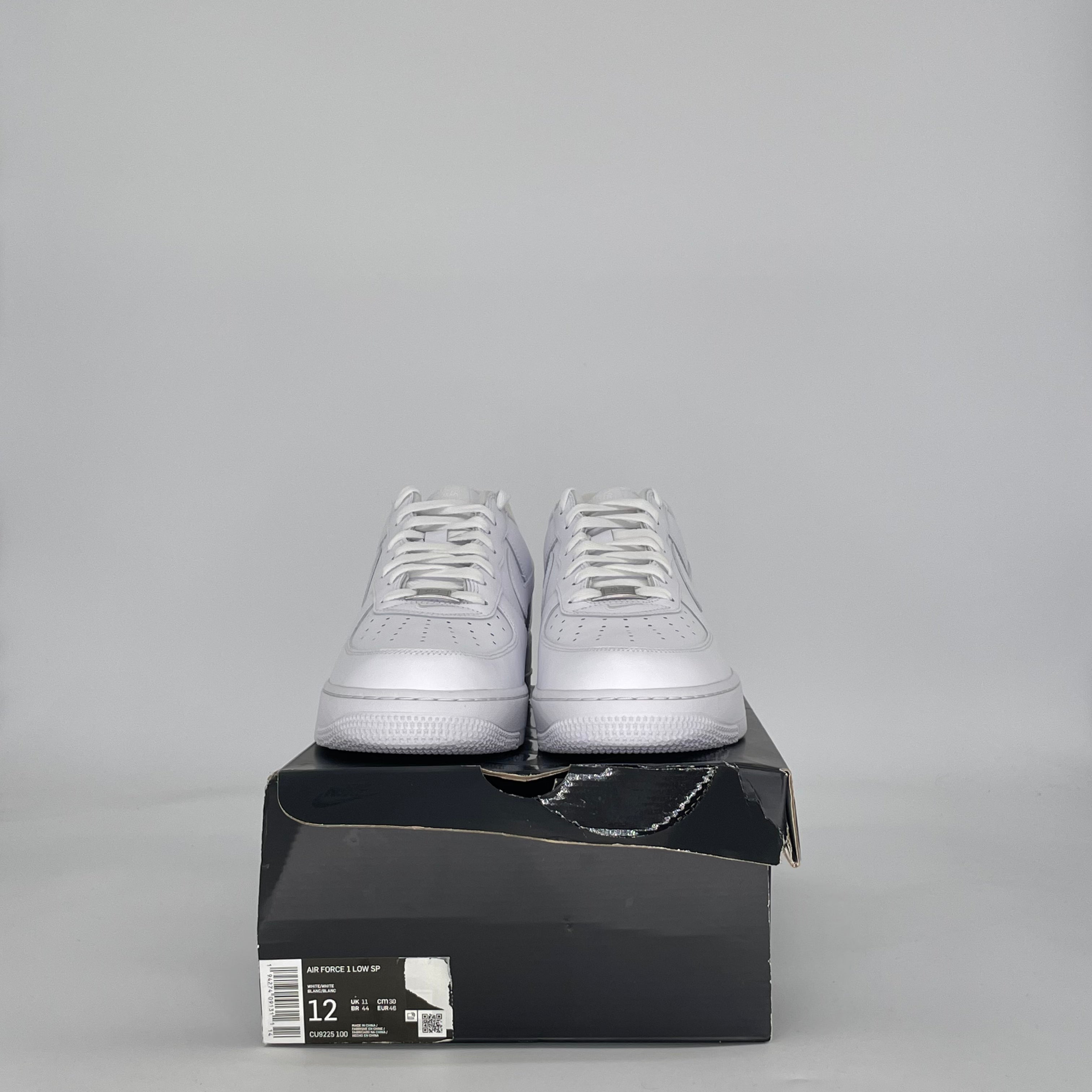 NIKE AIR FORCE 1 LOW SUPREME WHITE CU9225-100 SIZE 12/13.5W