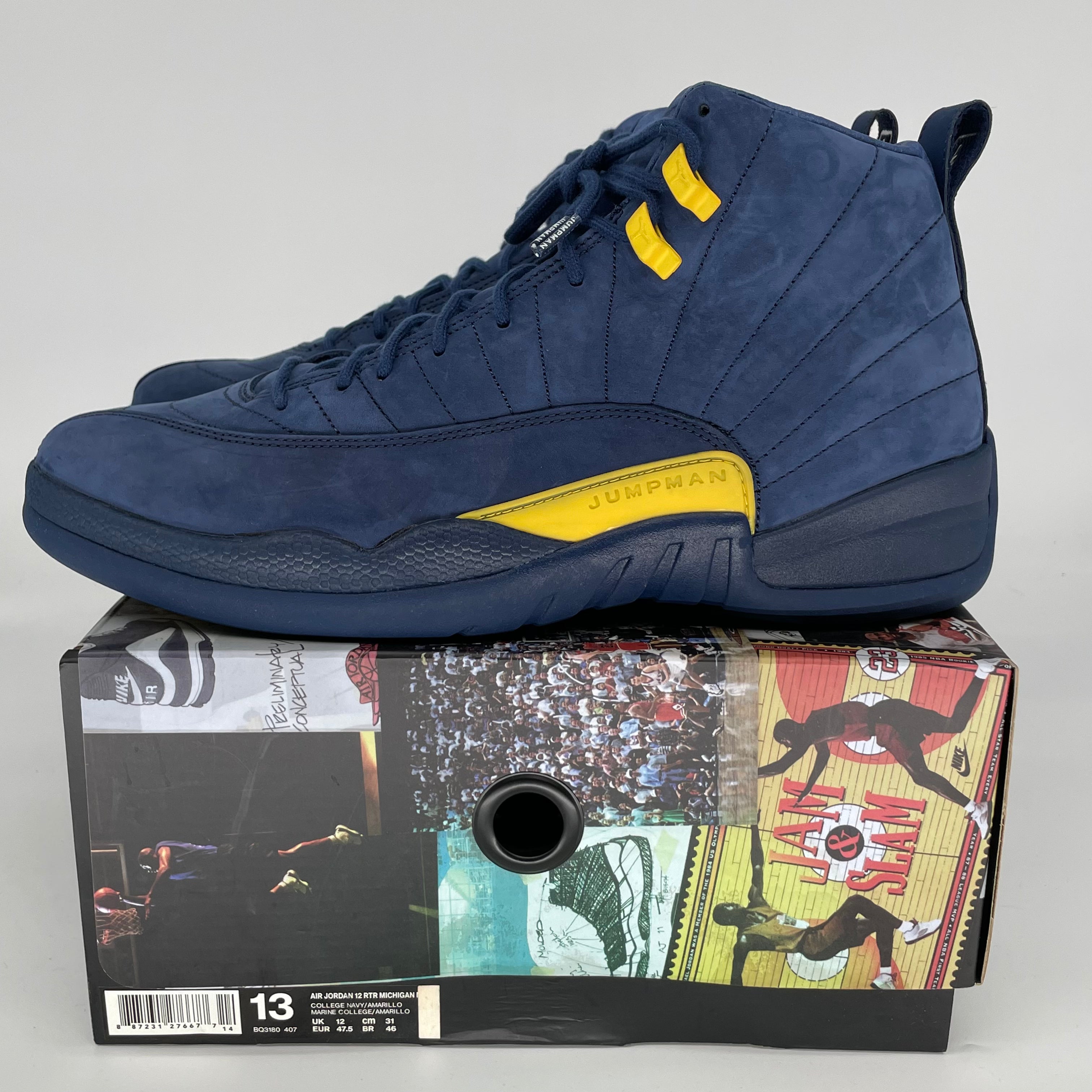 AIR JORDAN 12 MICHIGAN BQ3180-407 SIZE 13/14.5W