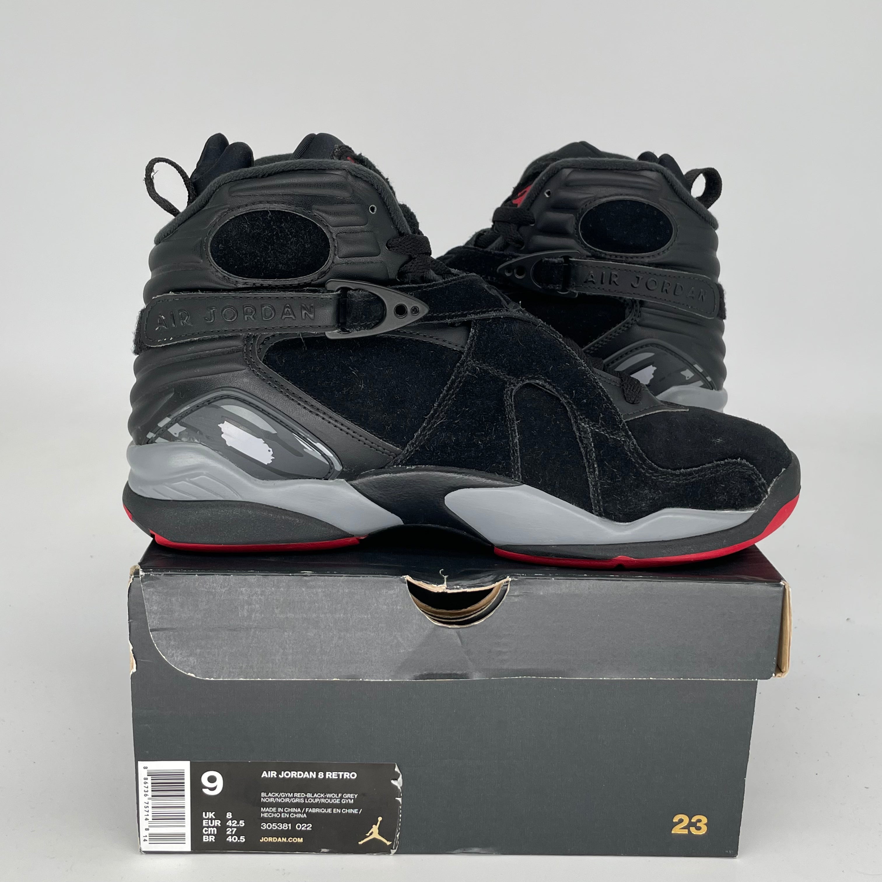 AIR JORDAN 8 BLACK CEMENT SIZE 9 305381-022