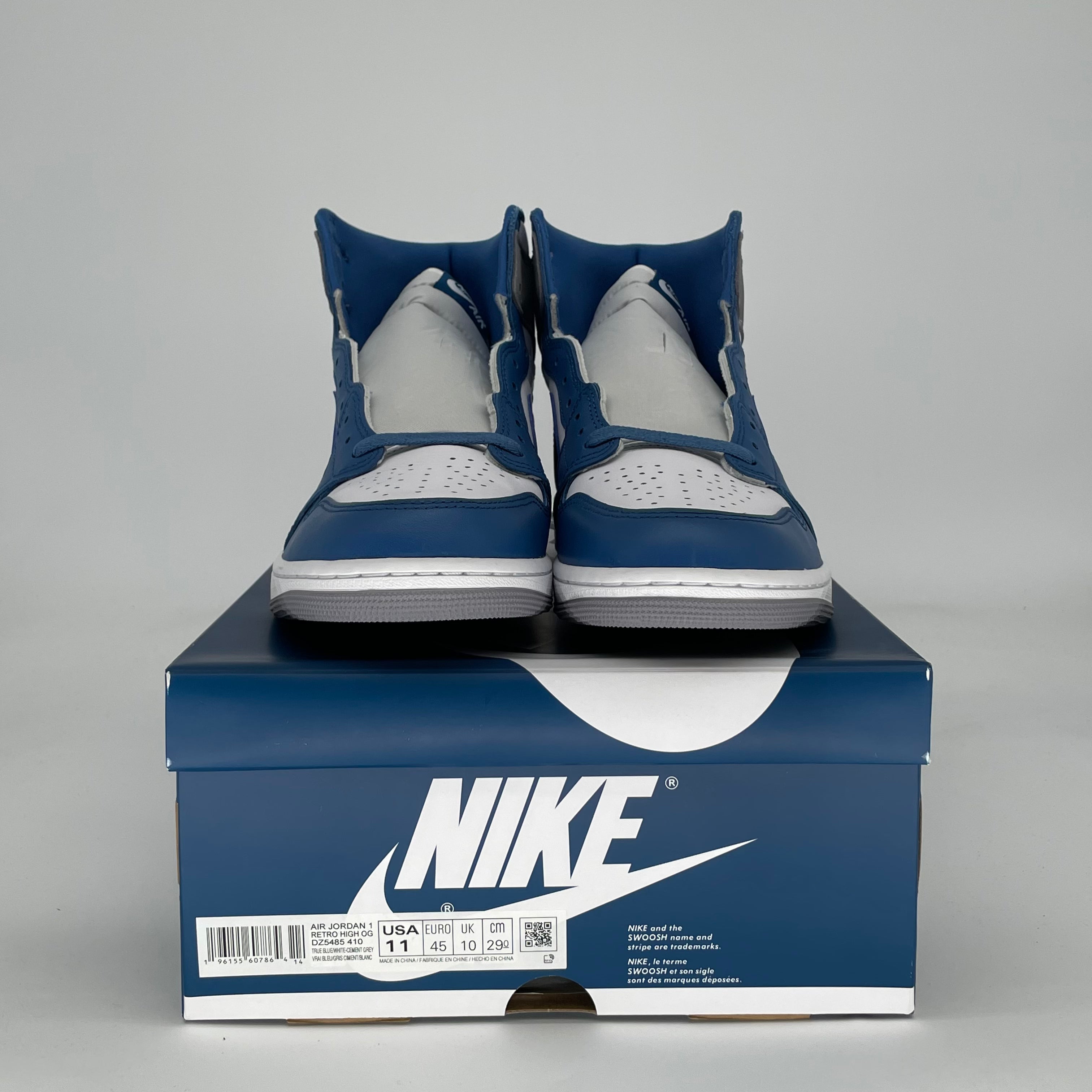 AIR JORDAN 1 TRUE BLUE DZ5485-410 SIZE 11/12.5W