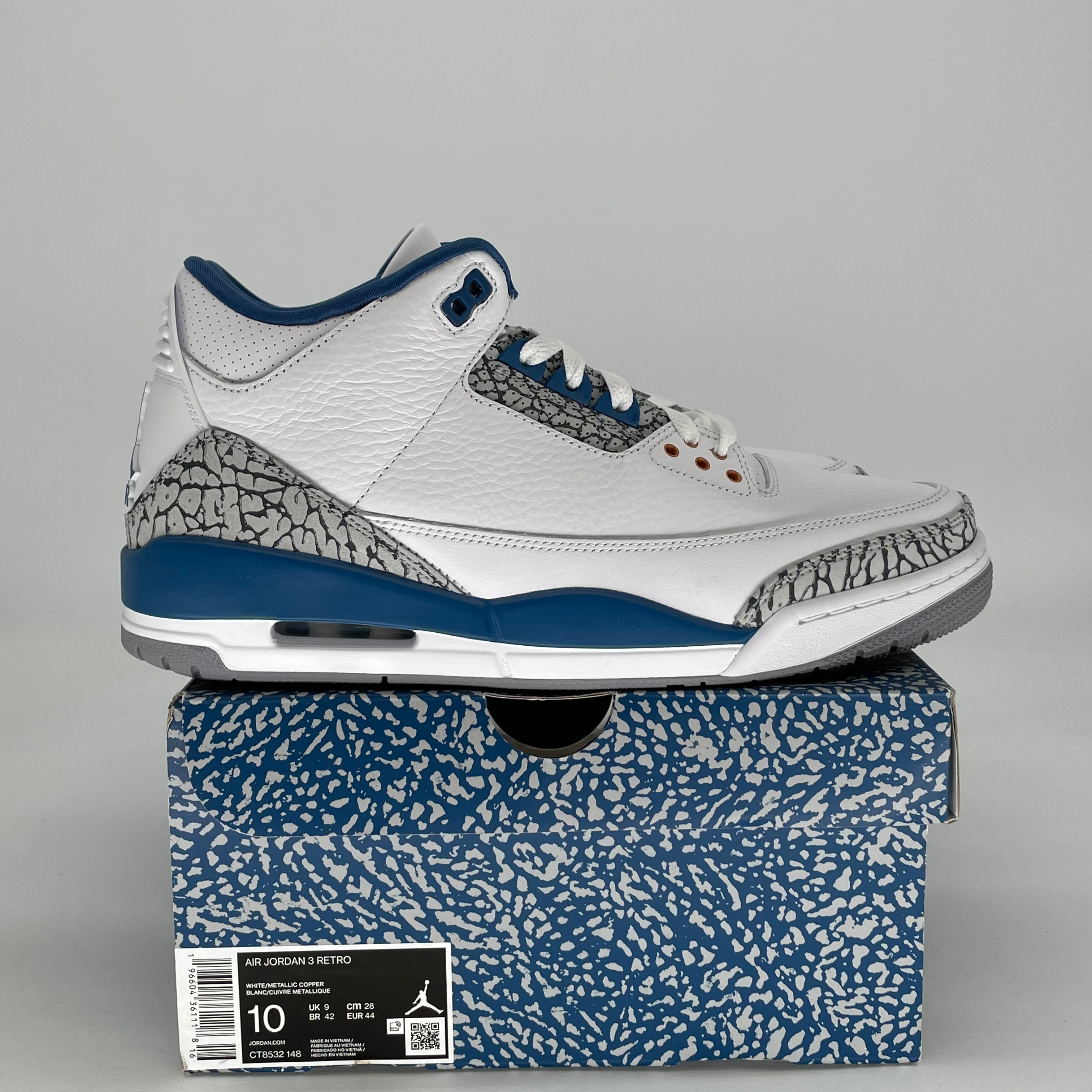 AIR JORDAN 3 WIZARDS CT8532-148 SIZE 10/11.5W