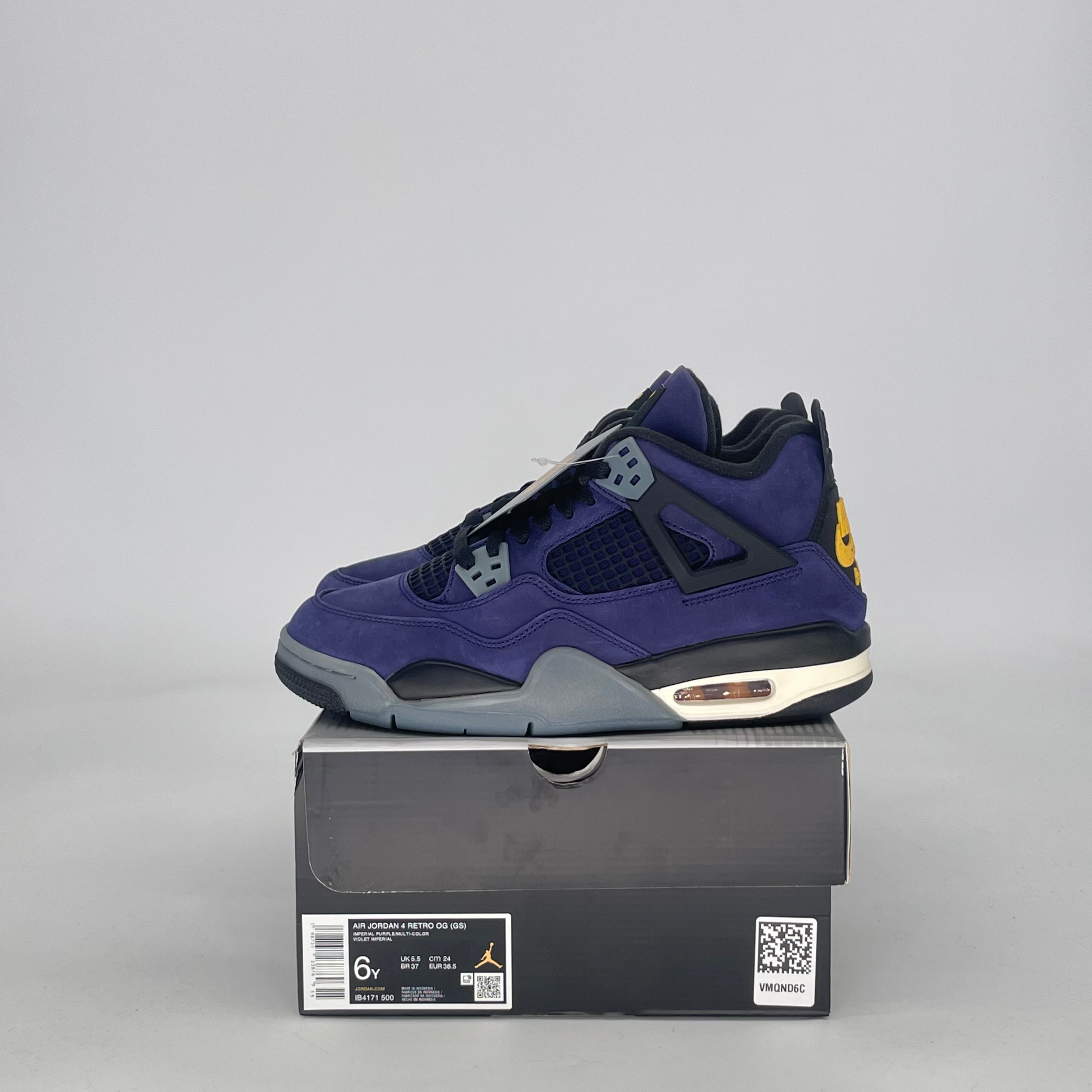 AIR JORDAN 4 LAKERS IB4171-500 SIZE 6/7.5W GS
