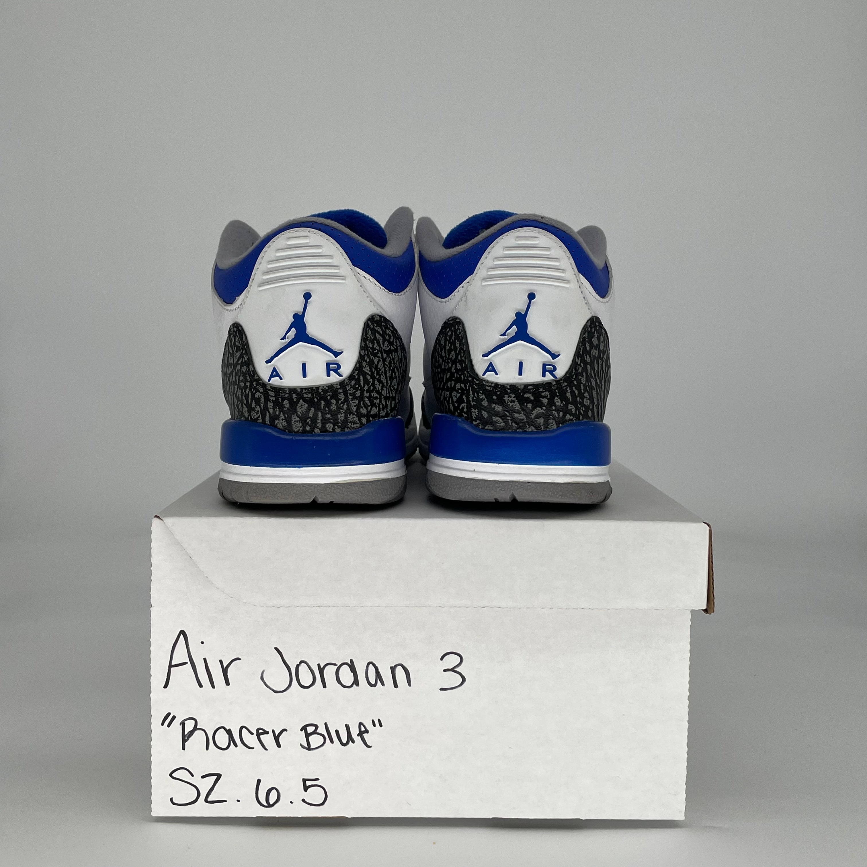 AIR JORDAN 3 RACER BLUE 398614-145 SIZE 6.5/8W