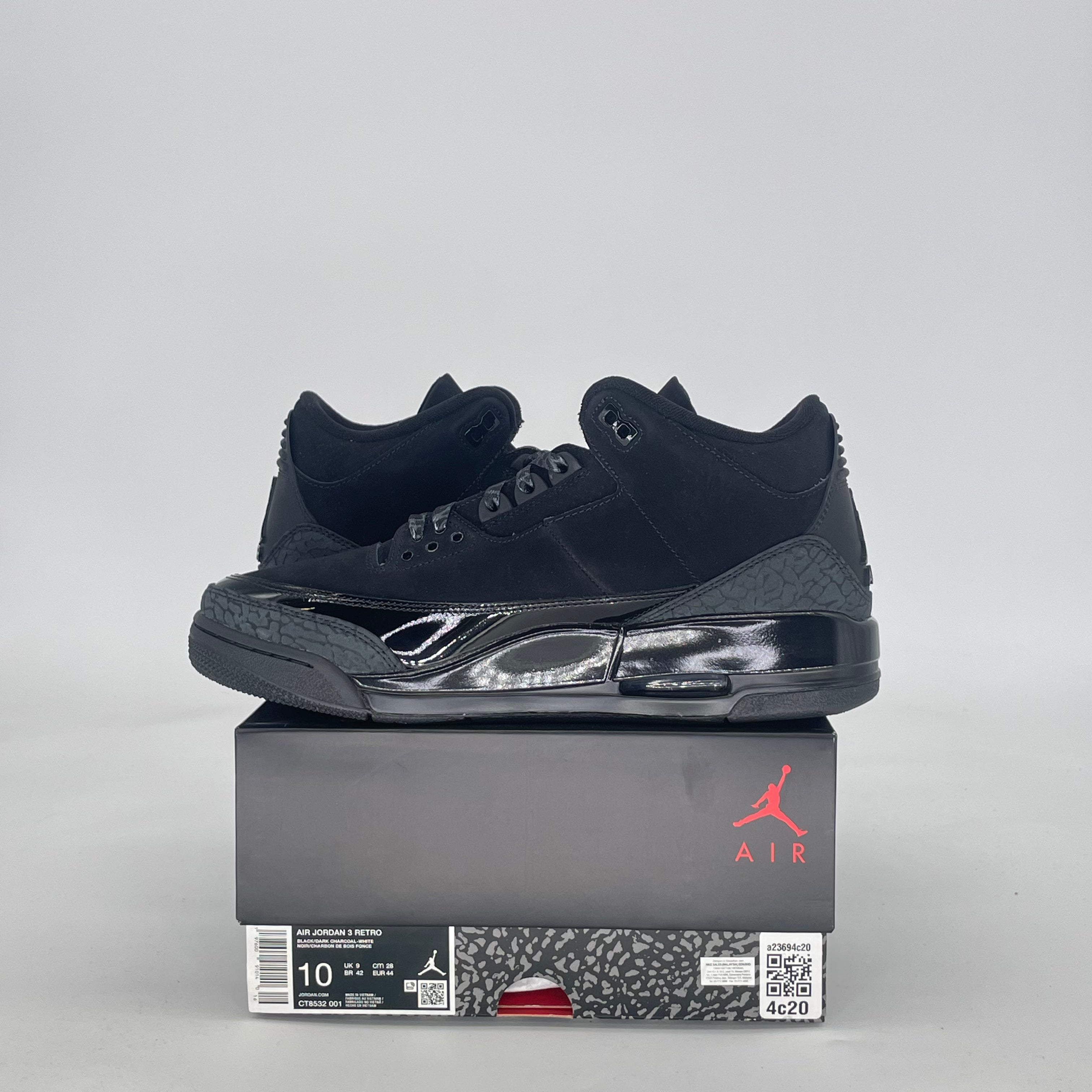 AIR JORDAN 3 BLACK CAT CT8532-001 SIZE 10/11.5W
