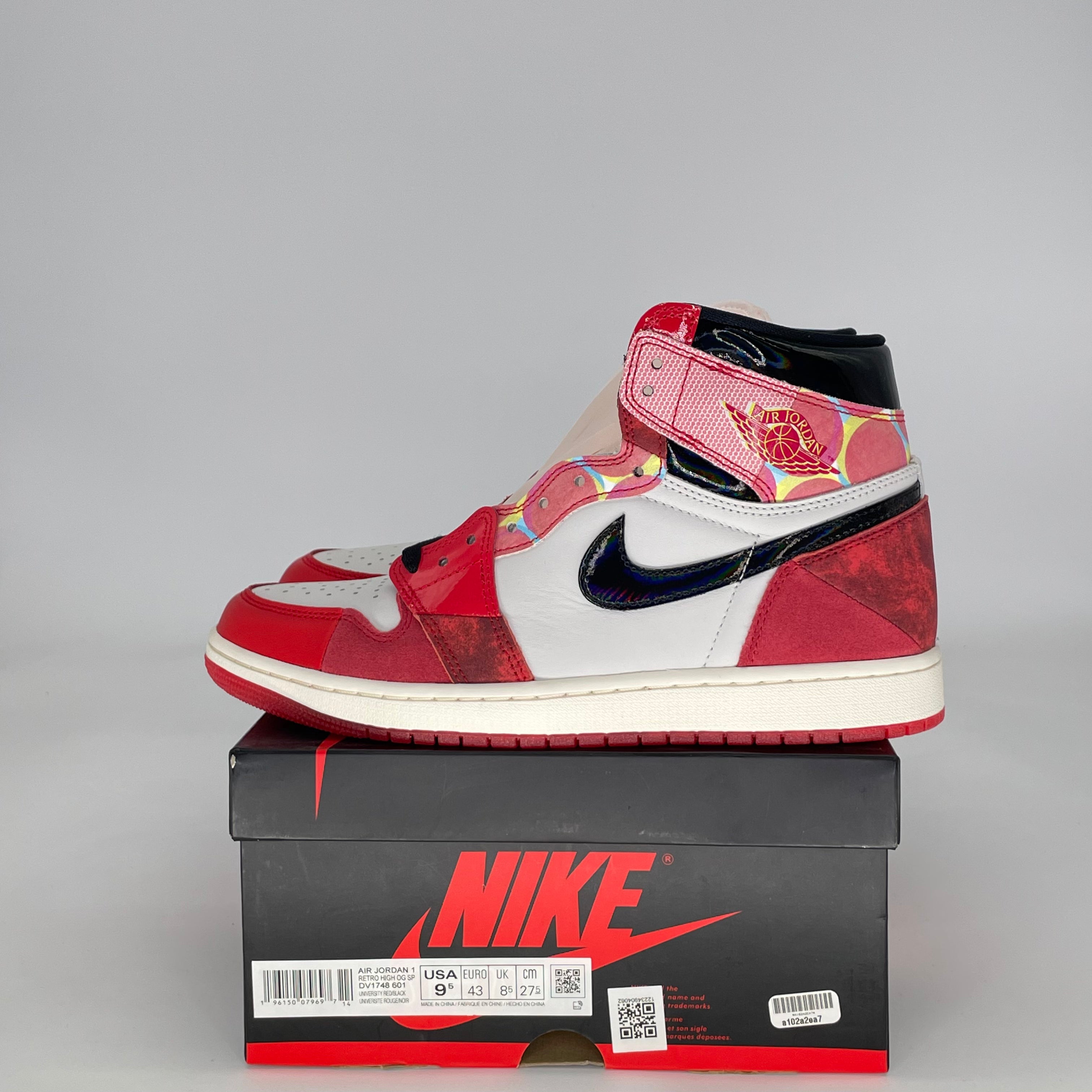Air Jordan 1 Spider-Man Across the Spider-Verse DV1748-601 | Size 9.5/