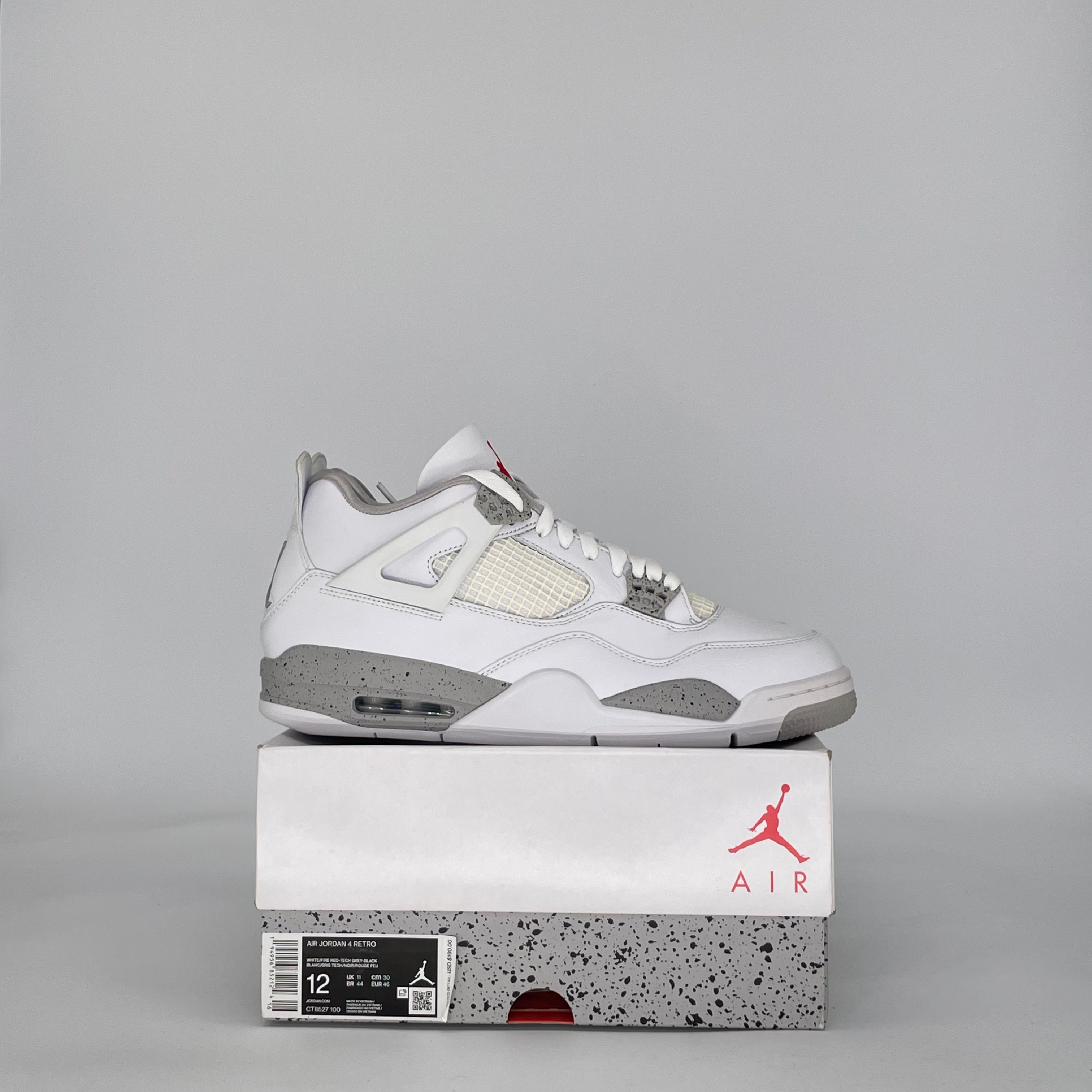 AIR JORDAN 4 WHITE OREO (2021) CT8527-100 SIZE 12/13.5W
