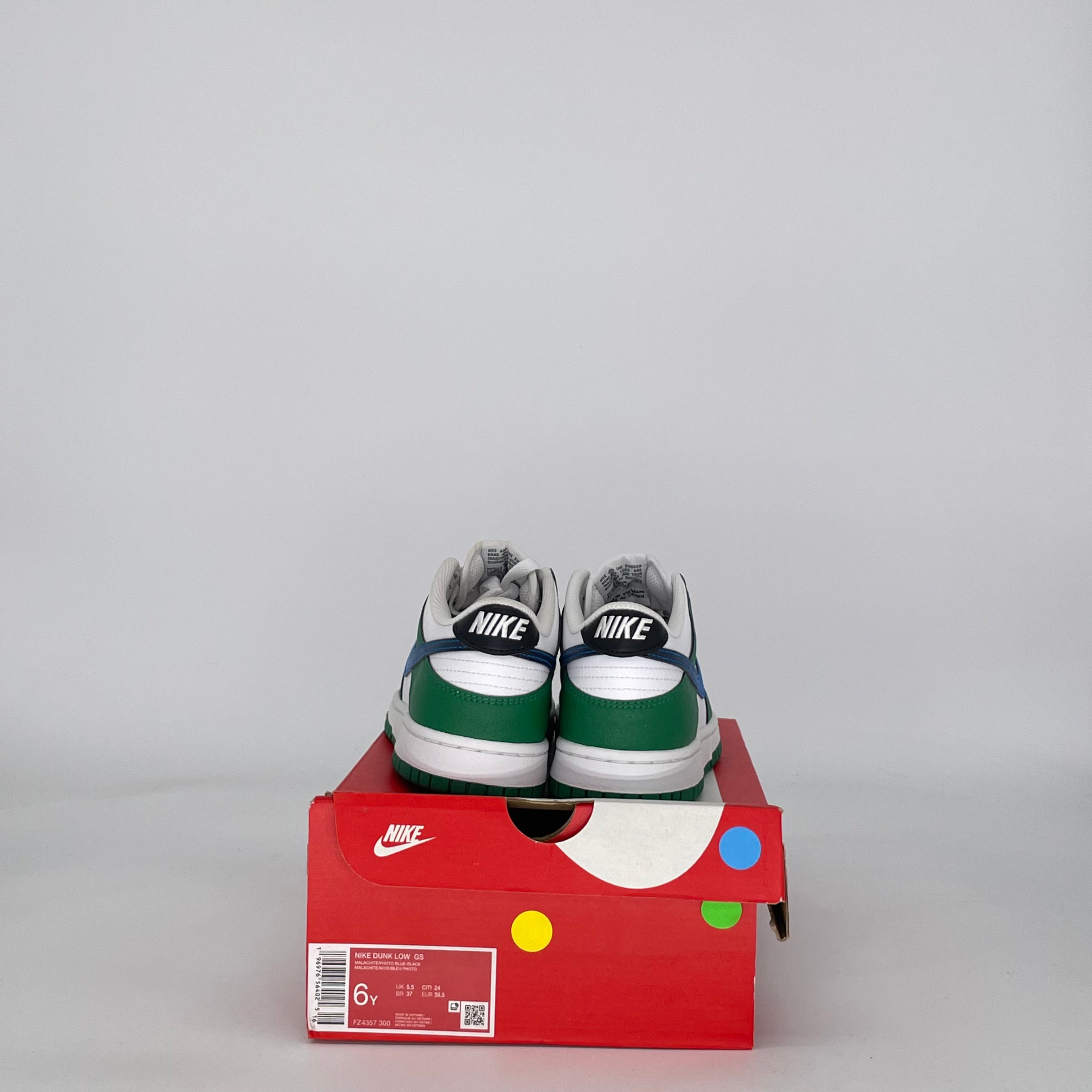 NIKE DUNK LOW MALACHITE FZ4357-300 SIZE 6/7.5W GS