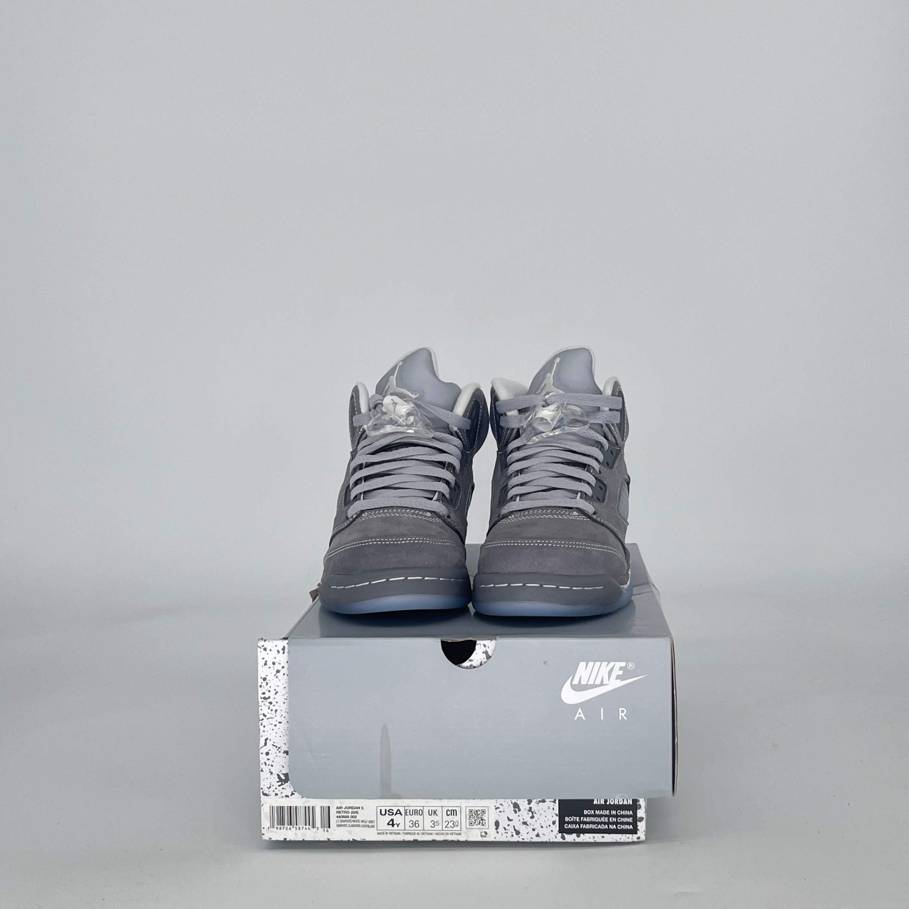 AIR JORDAN 5 WOLF GREY 440888-002 SIZE 4/5.5W GS