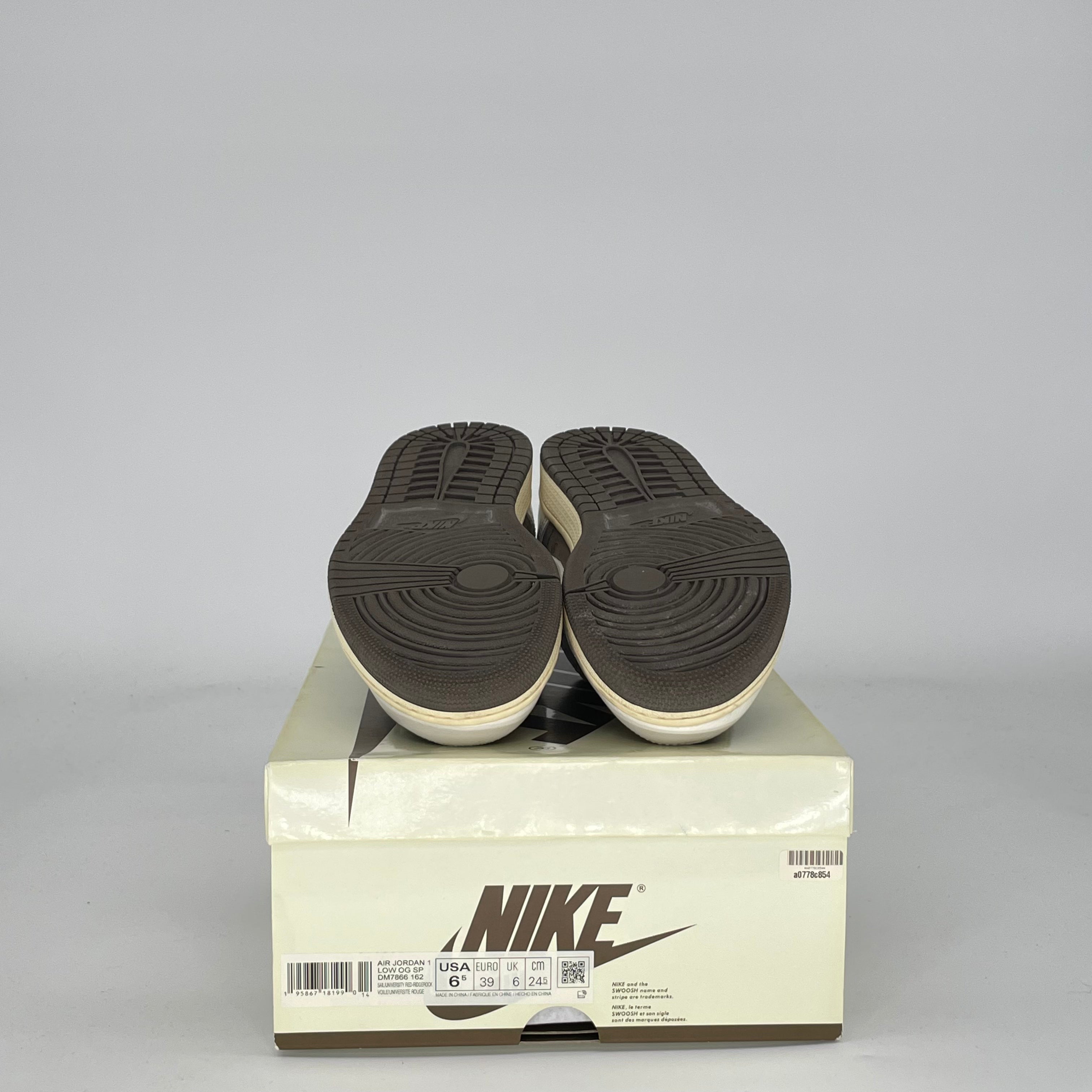 TRAVIS SCOTT X AIR JORDAN 1 LOW REVERSE MOCHA DM7866-162 SIZE 6.5/8W