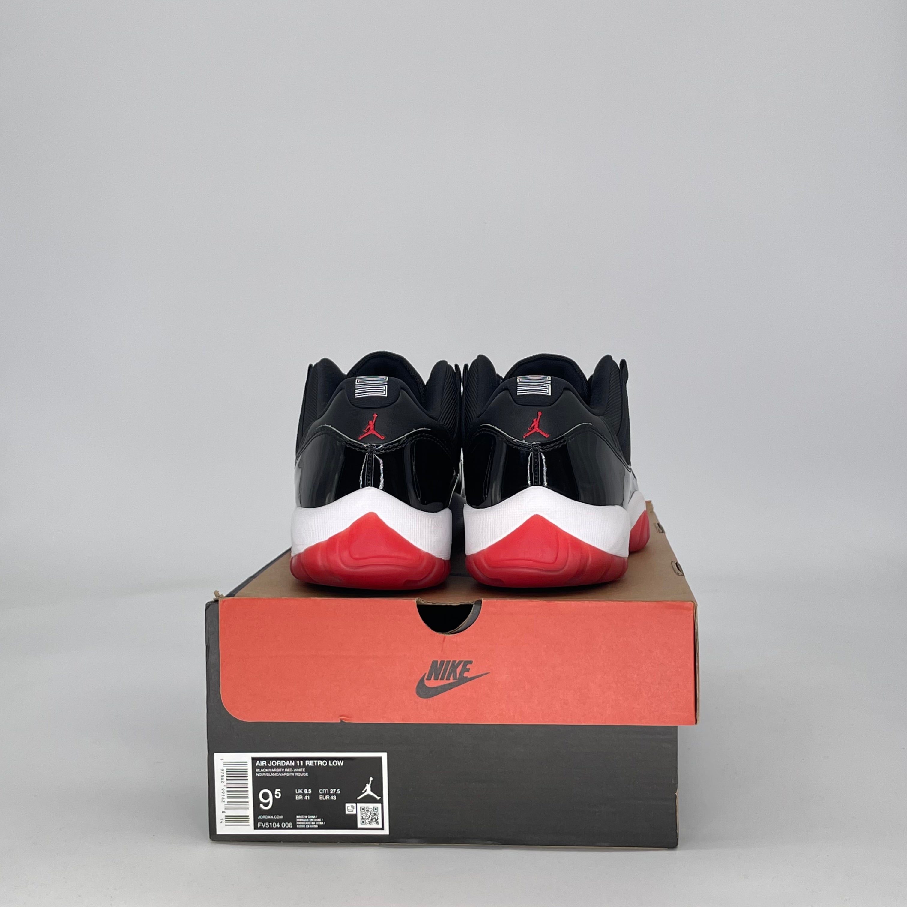 AIR JORDAN 11 LOW BRED FV5104-006 SIZE 9.5/11W