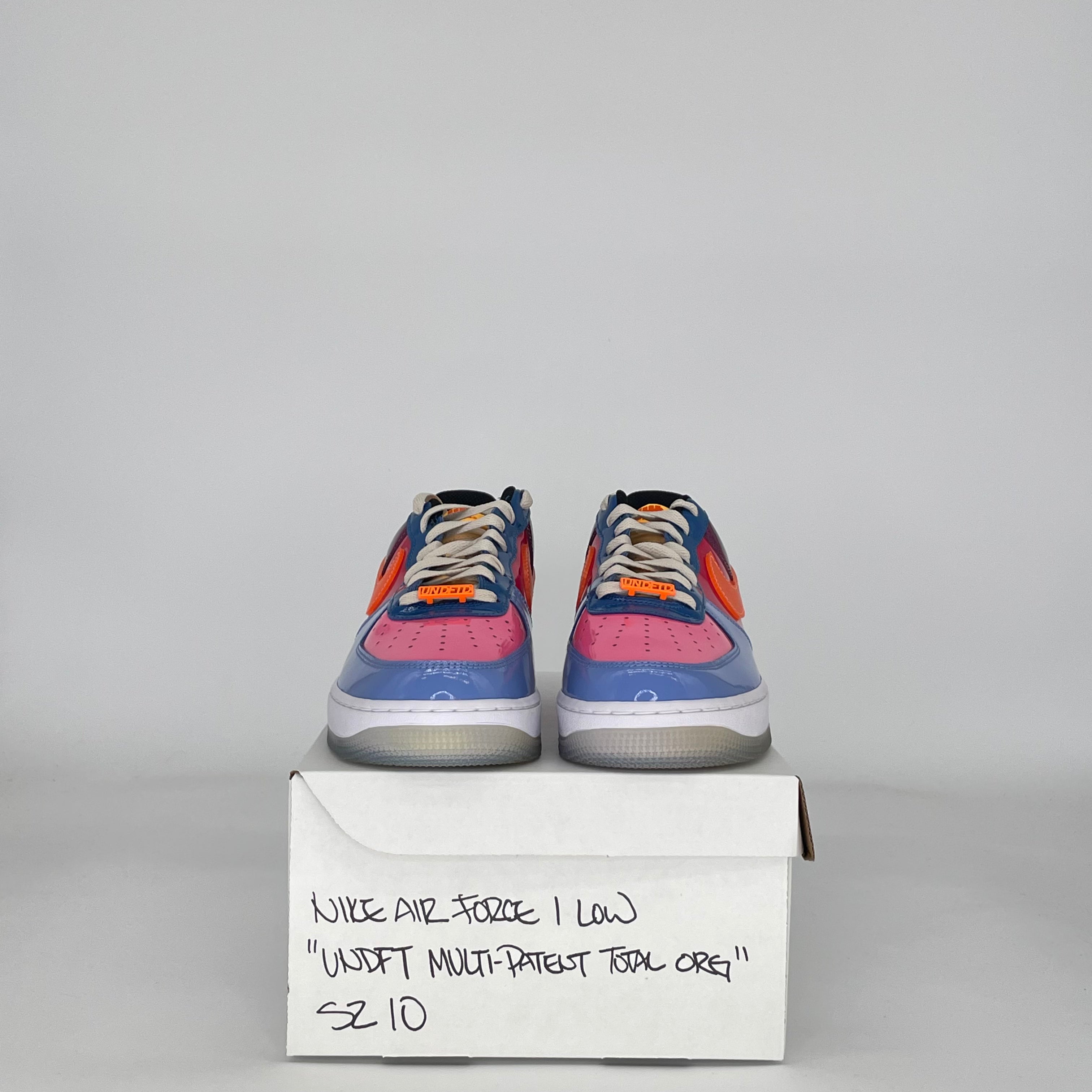 NIKE AIR FORCE 1 LOW X UNDEFEATED MULTI- PATENT TOTAL ORANGE DV5255-400 SIZE 10/11.5W