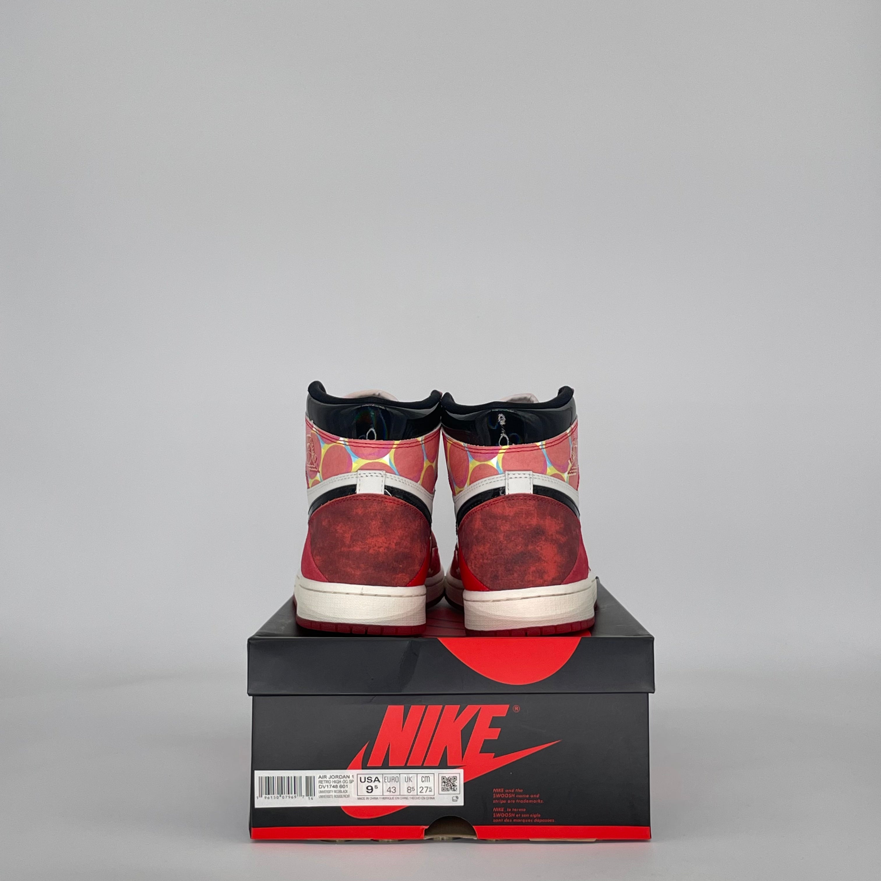 AIR JORDAN 1 SPIDER-MAN ACROSS THE SPIDER-VERSE DV1748-601 SIZE 9.5/11W
