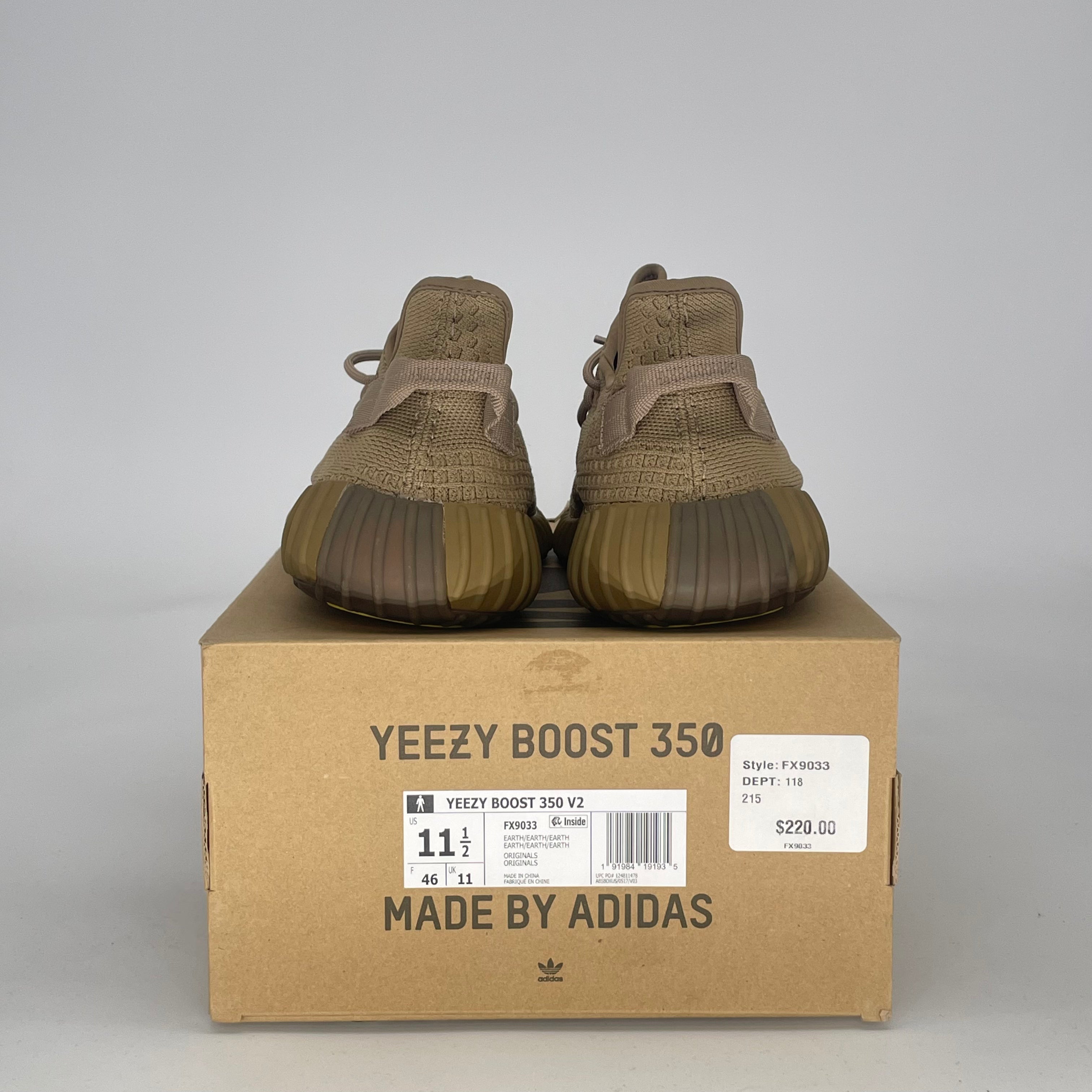 ADIDAS YEEZY BOOST 350 V2 EARTH FX9033 SIZE 11.5/13W