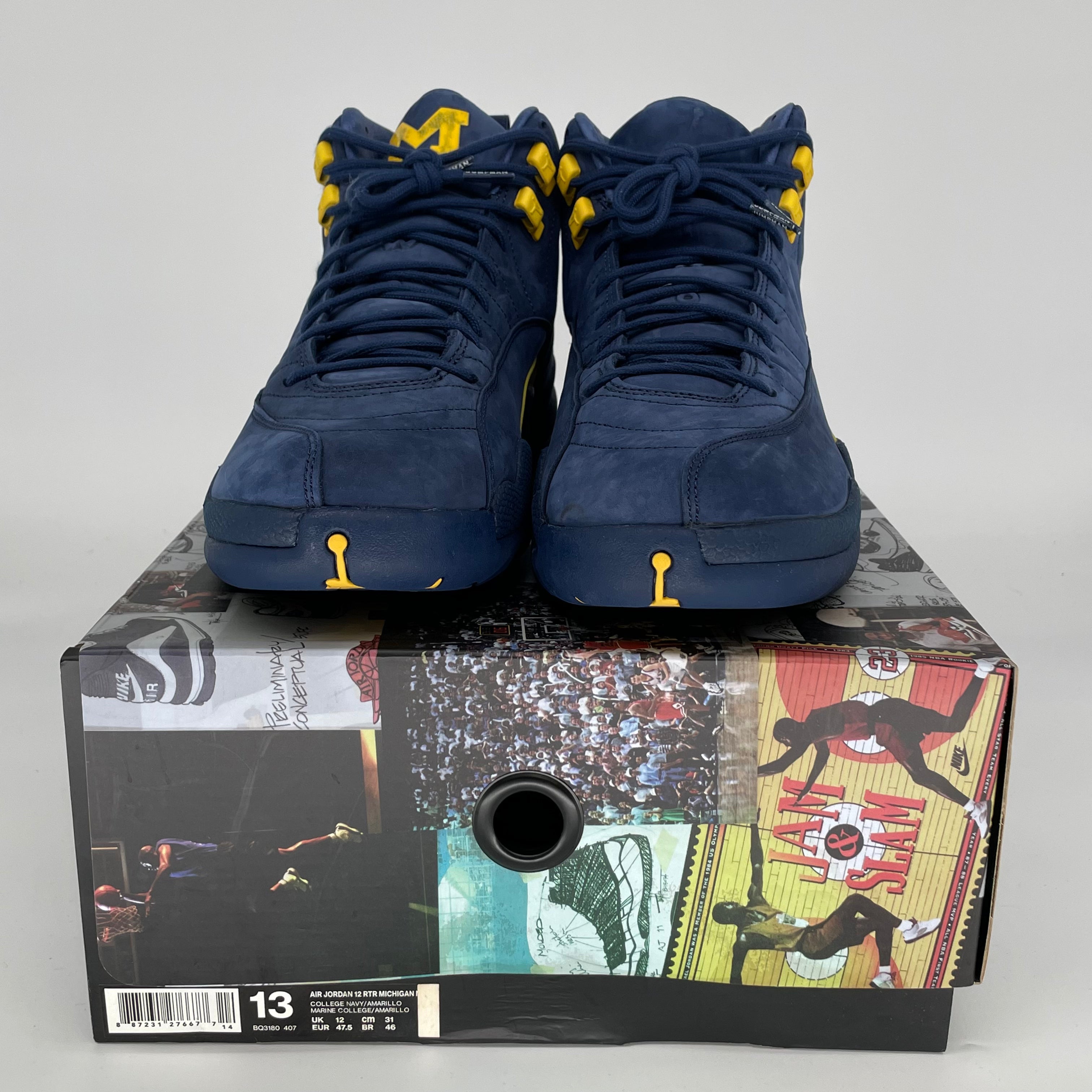 AIR JORDAN 12 MICHIGAN BQ3180-407 SIZE 13/14.5W