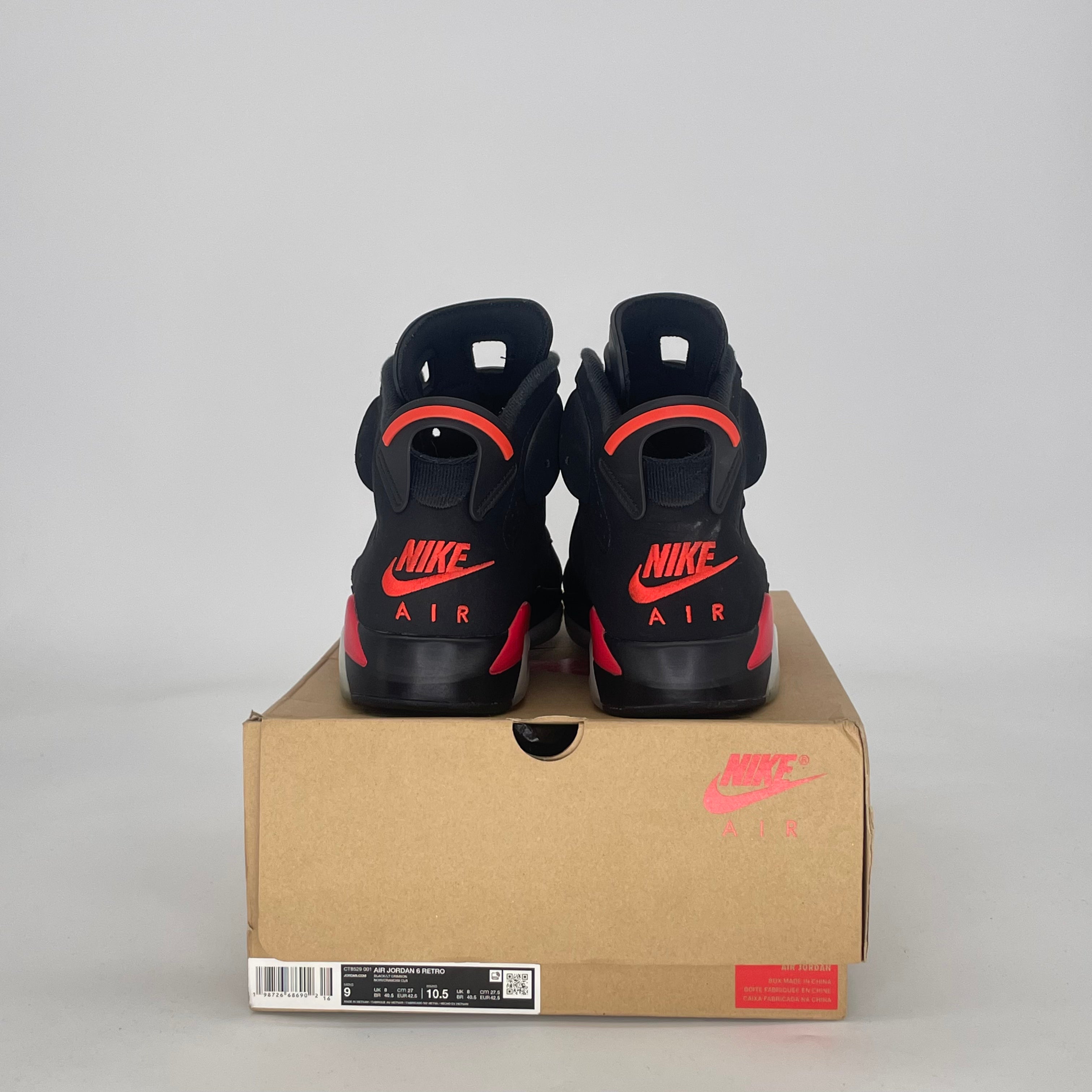 AIR JORDAN 6 INFRARED SALESMAN CT8529-001 SIZE 9/10.5W