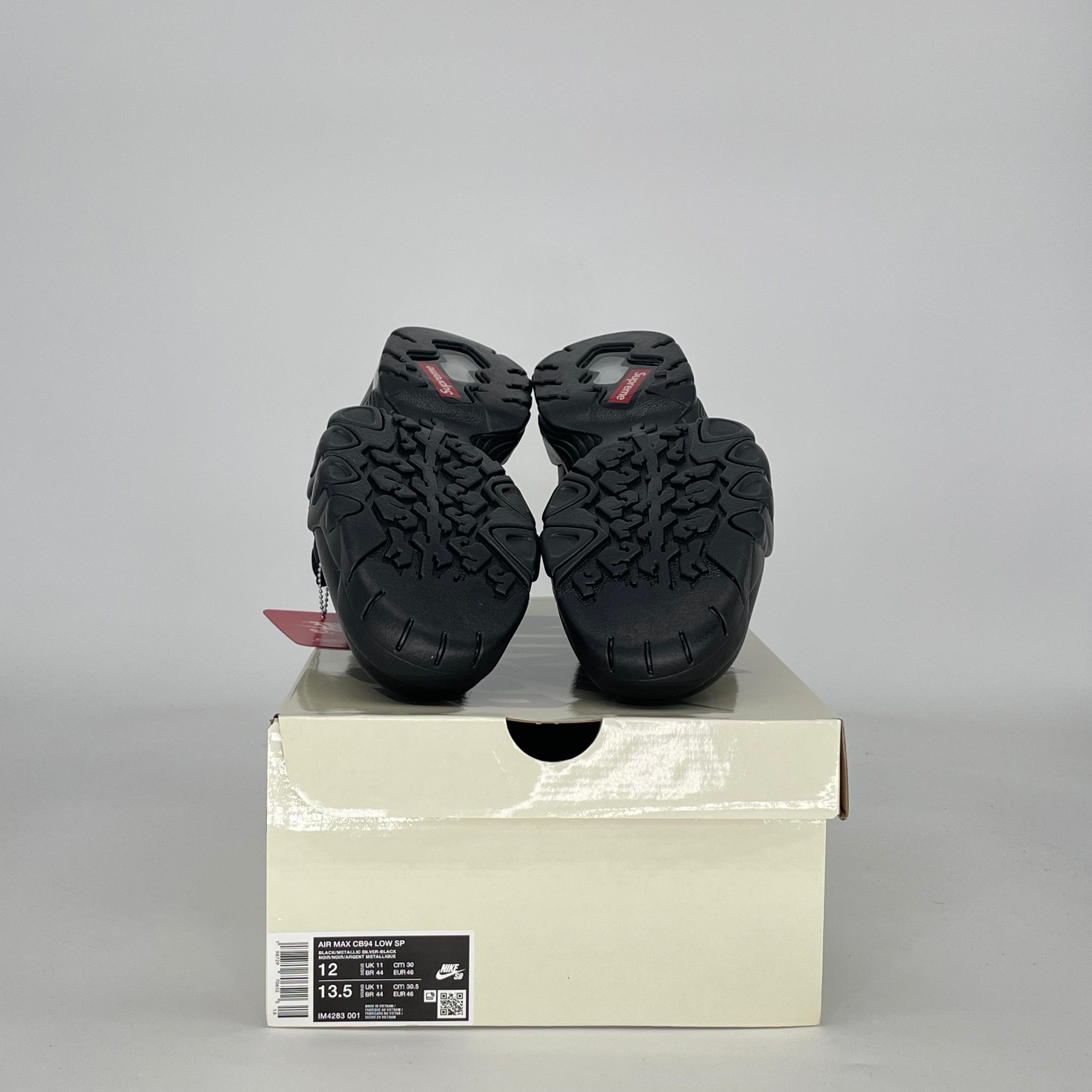 NIKE SB AIR MAX 2 CB '94 LOW SUPREME BLACK IM4283-001 SIZE 12/13.5W