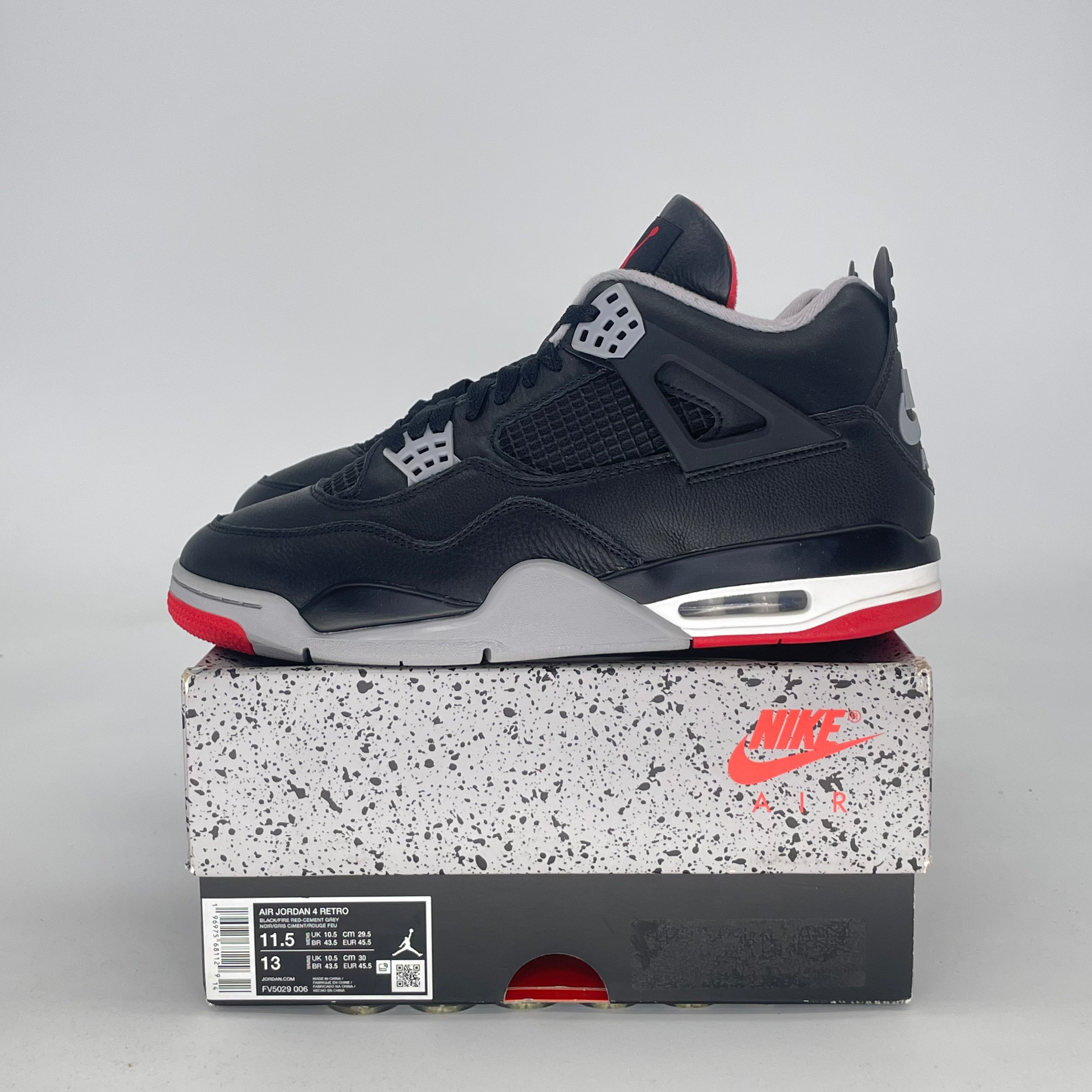 AIR JORDAN 4 BRED REIMAGINED FV5029-006 SIZE 11.5/13W