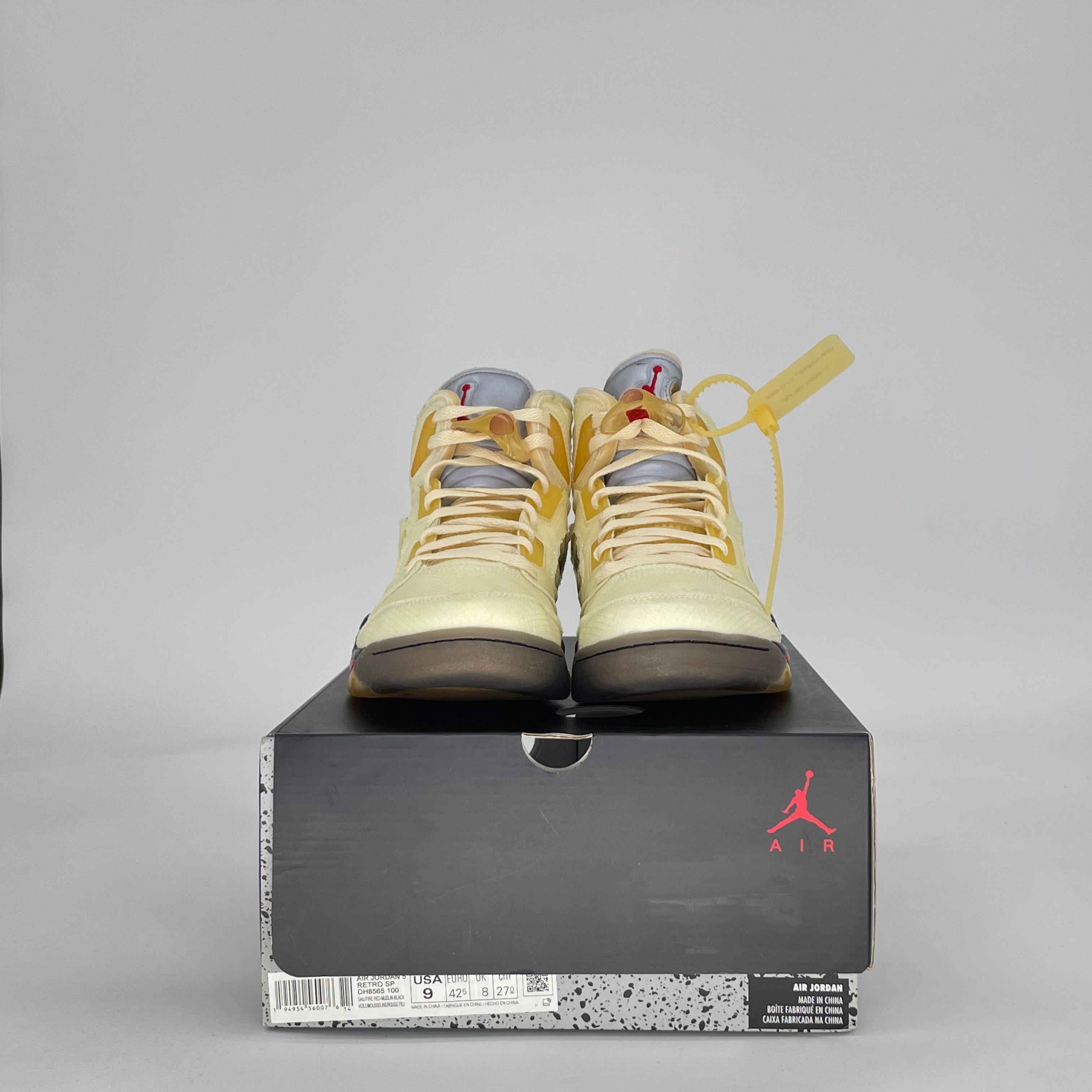 AIR JORDAN 5 OFF-WHITE SAIL DH8565-100 SIZE 9/10.5W