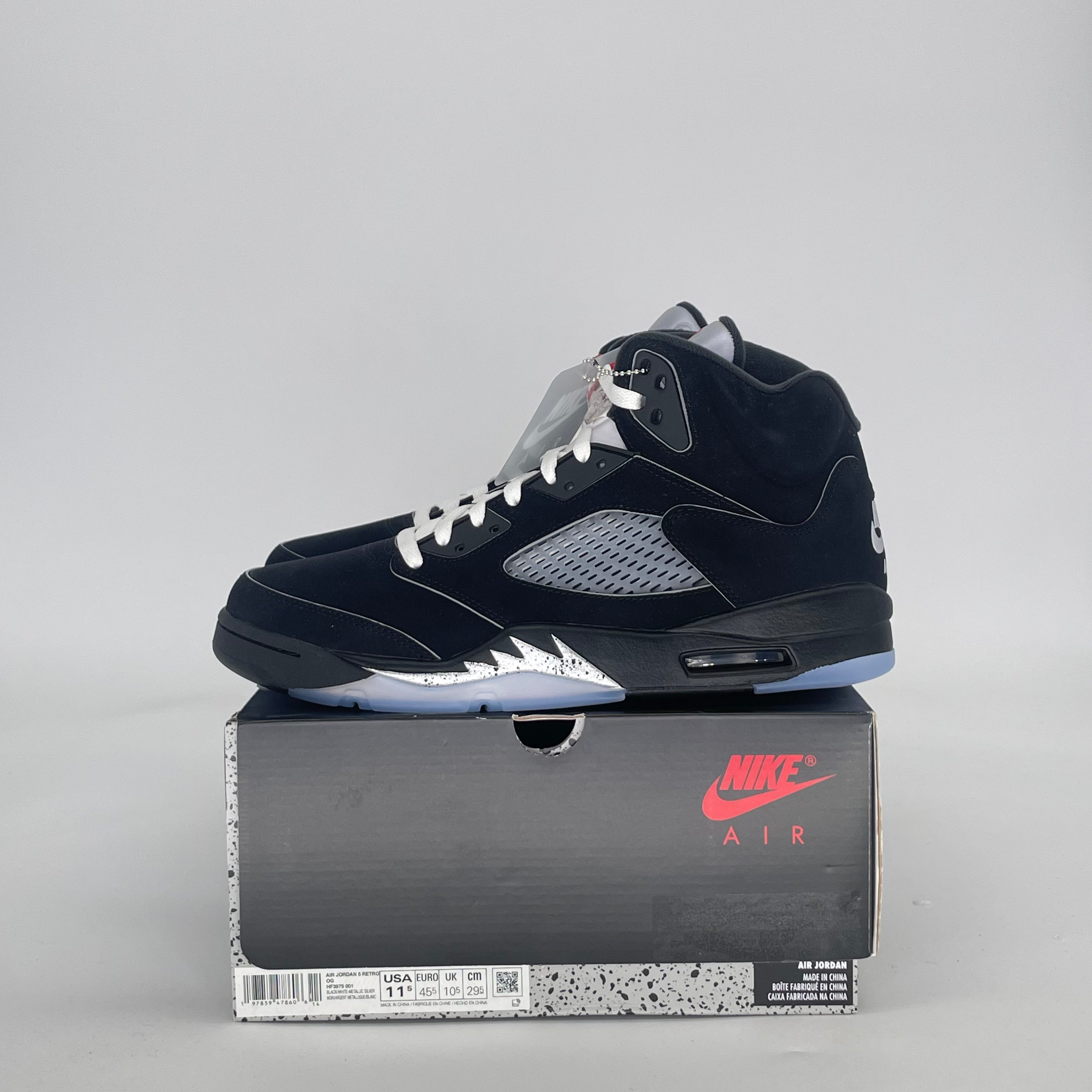 AIR JORDAN 5 BLACK METALLIC REIMAGINED HF3976-001 SIZE 11.5/13W