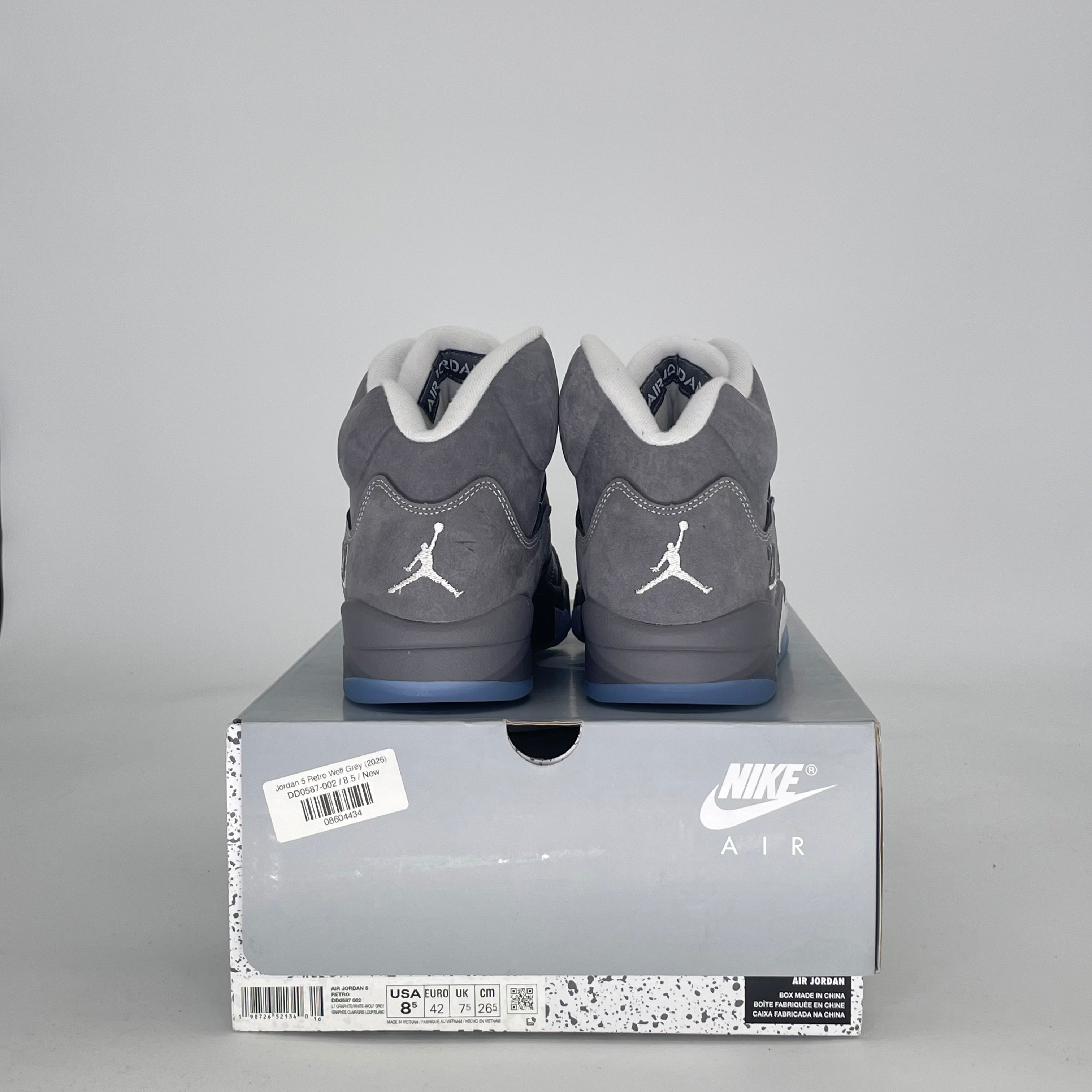 AIR JORDAN 5 WOLF GREY DD0587-002 SIZE 8.5/10W