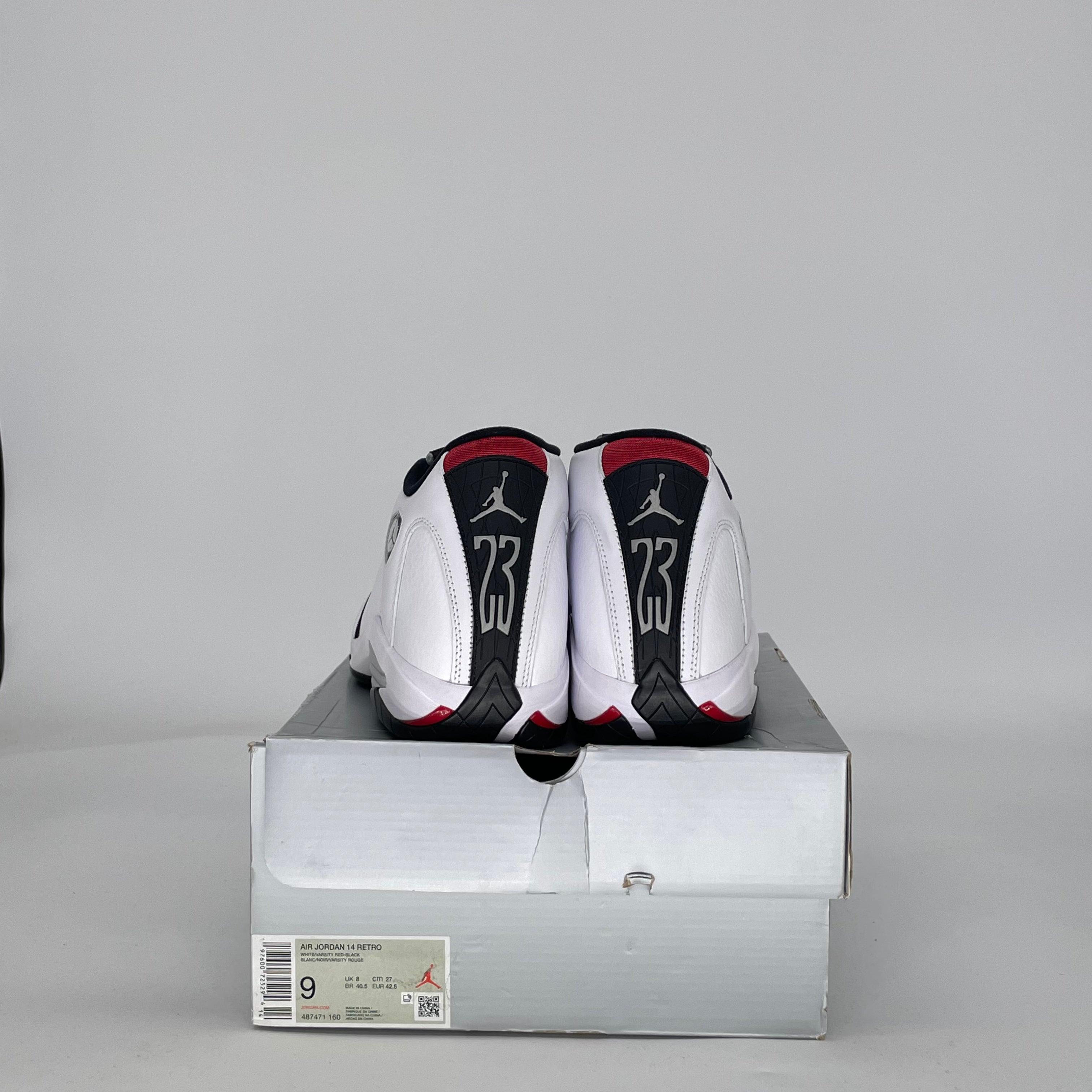 AIR JORDAN 14 BLACK TOE (2024) 487471-160 SIZE 9/10.5W