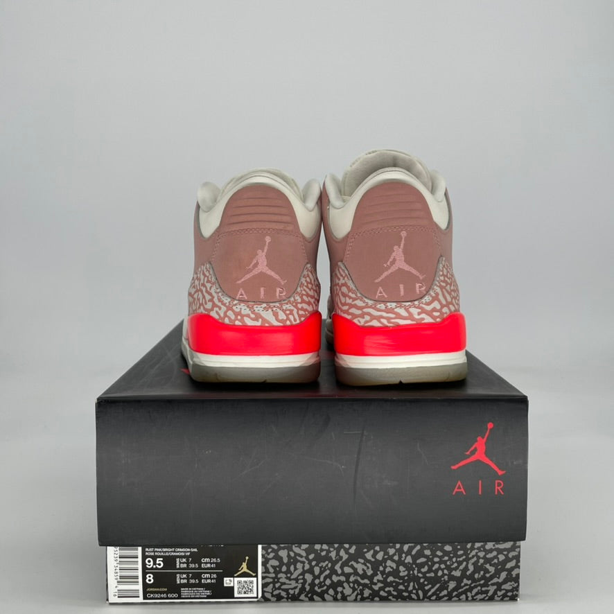 AIR JORDAN 3 RUST PINK W CK9246-600 SIZE 8/9.5W