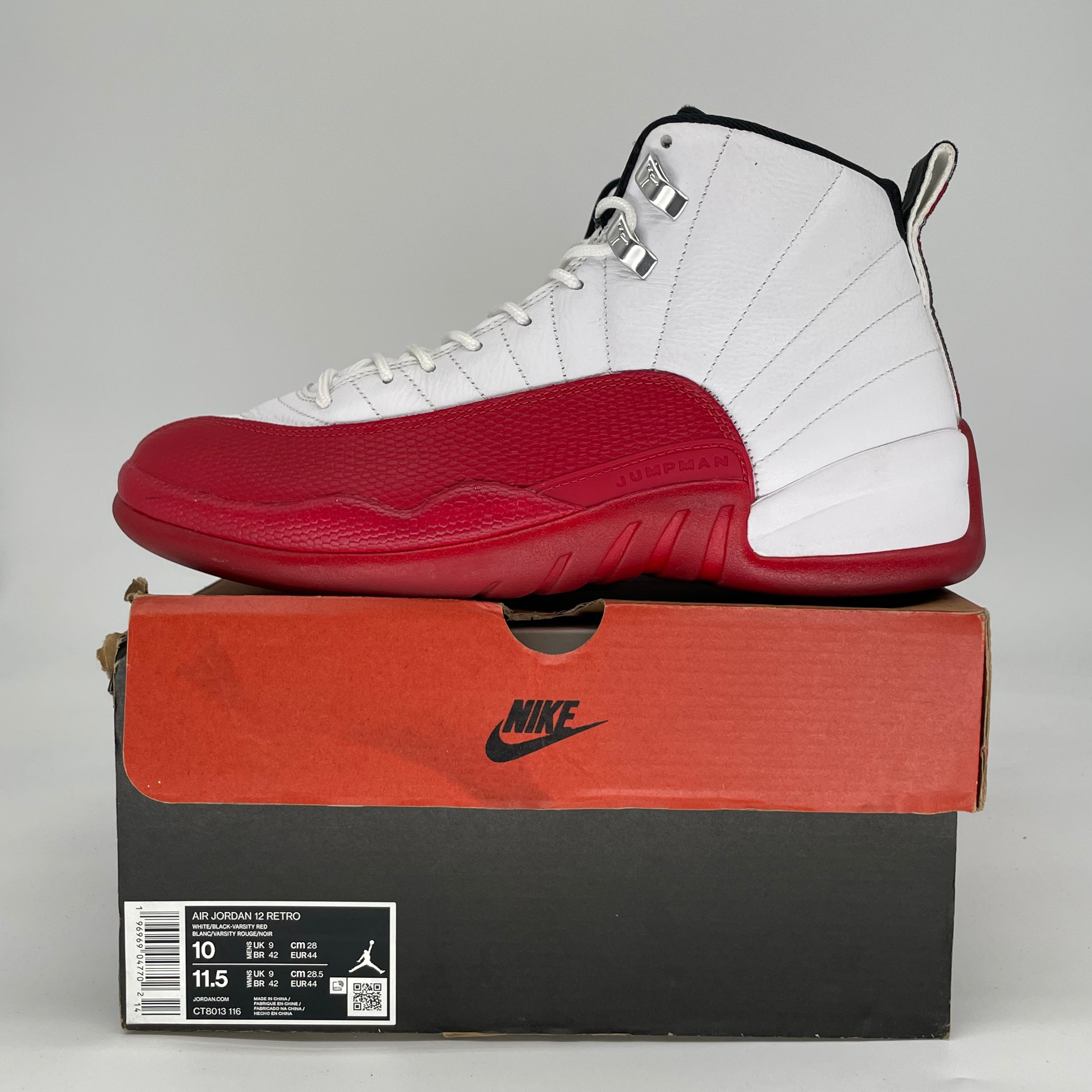 AIR JORDAN 12 CHERRY CT8013-116 SIZE 10/11.5W