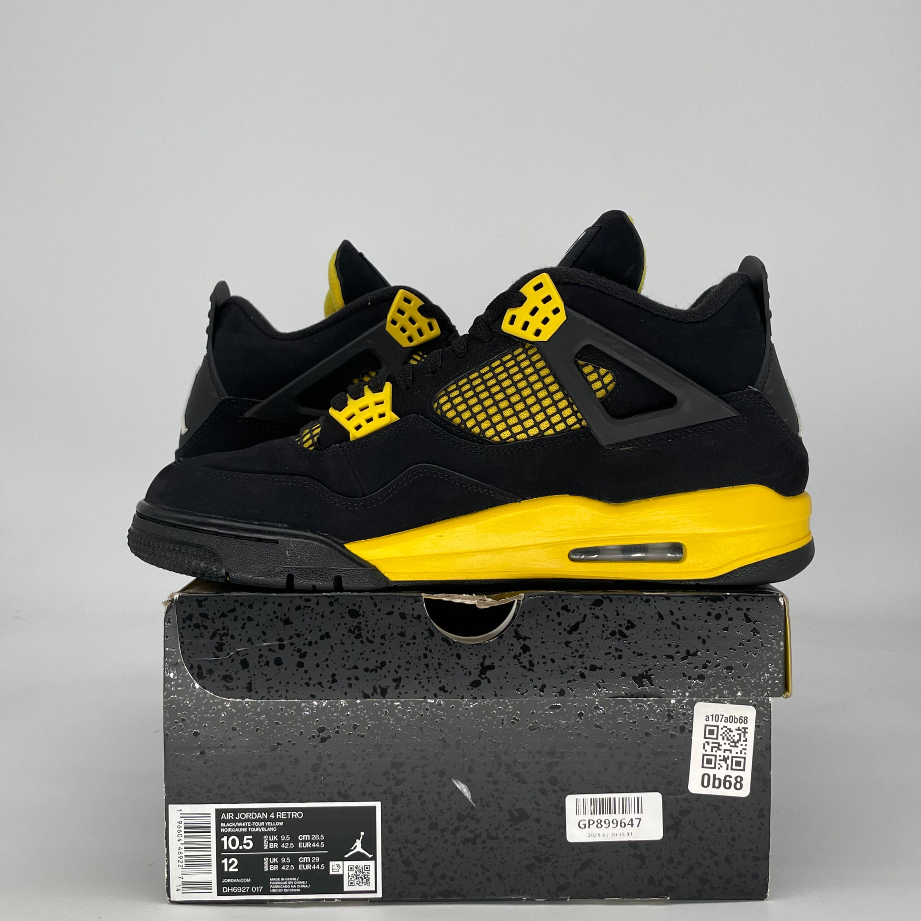 AIR JORDAN 4 THUNDER DH6927-017 SIZE 10.5/12W