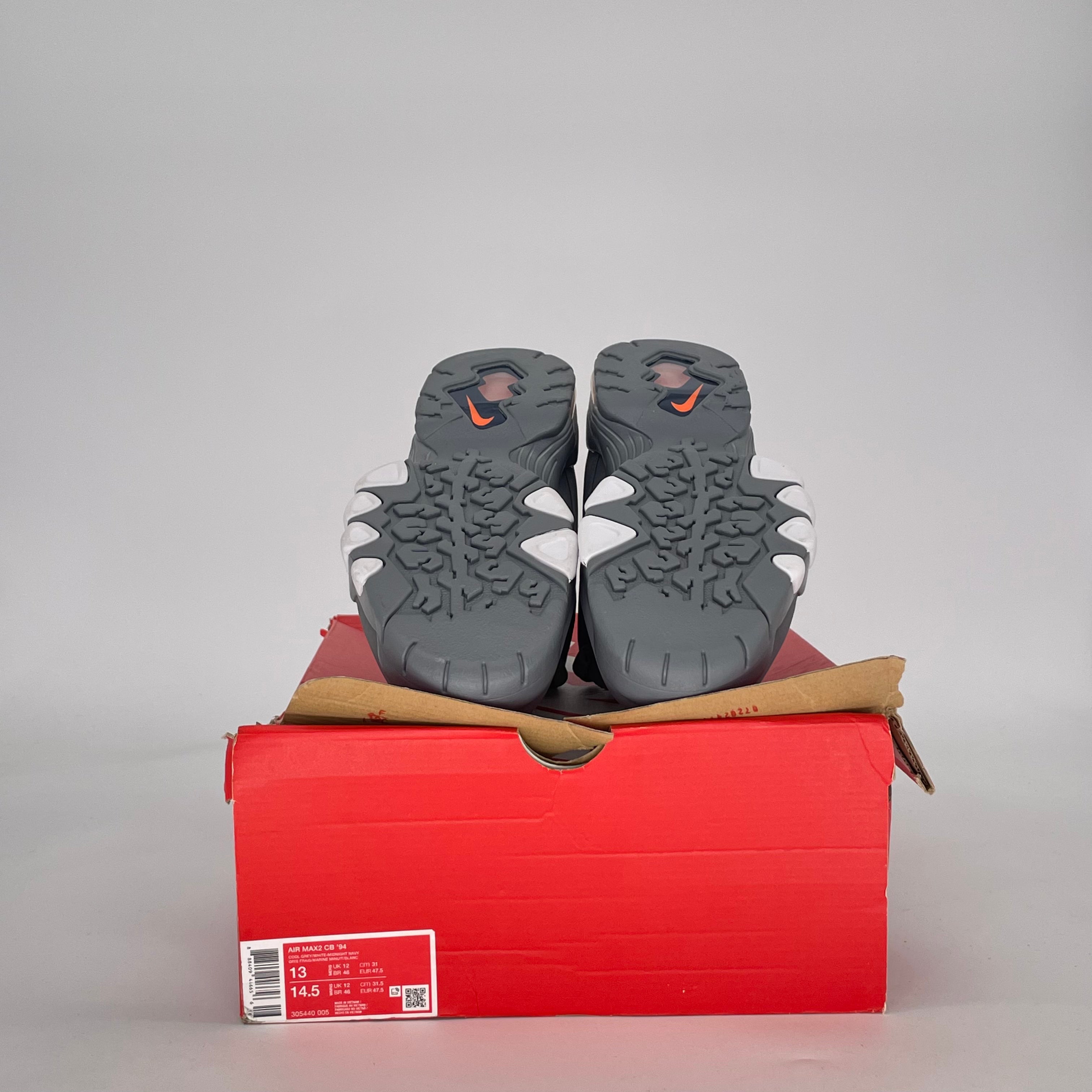 NIKE AIR MAX 2 CB '94 COOL GREY WHITE 305440-005 SIZE 13/14.5W