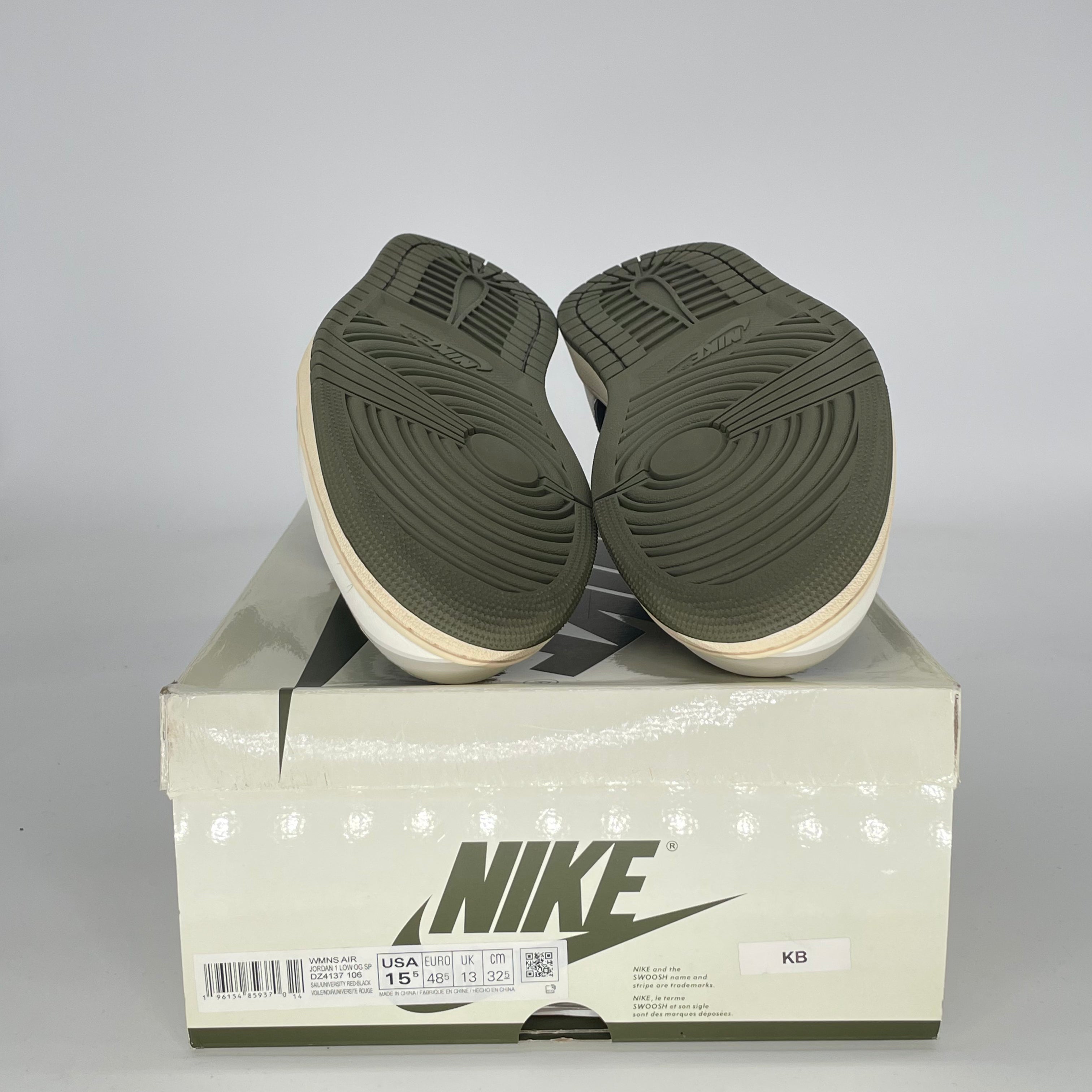 TRAVIS SCOTT X AIR JORDAN 1 LOW OLIVE W DZ4137-106 SIZE 14/15.5W
