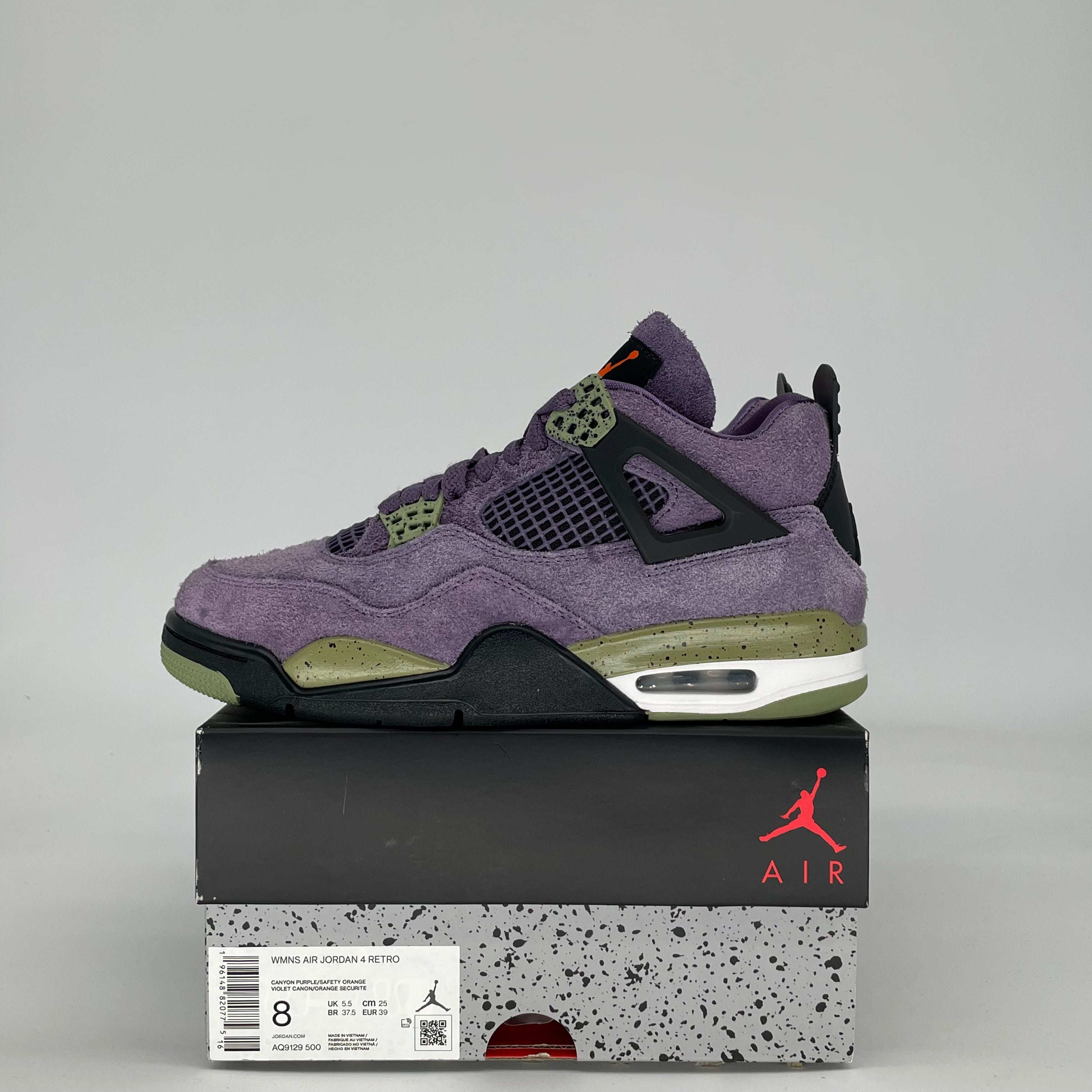 AIR JORDAN 4 CANYON PURPLE W AQ9129-500 SIZE 6.5/8W