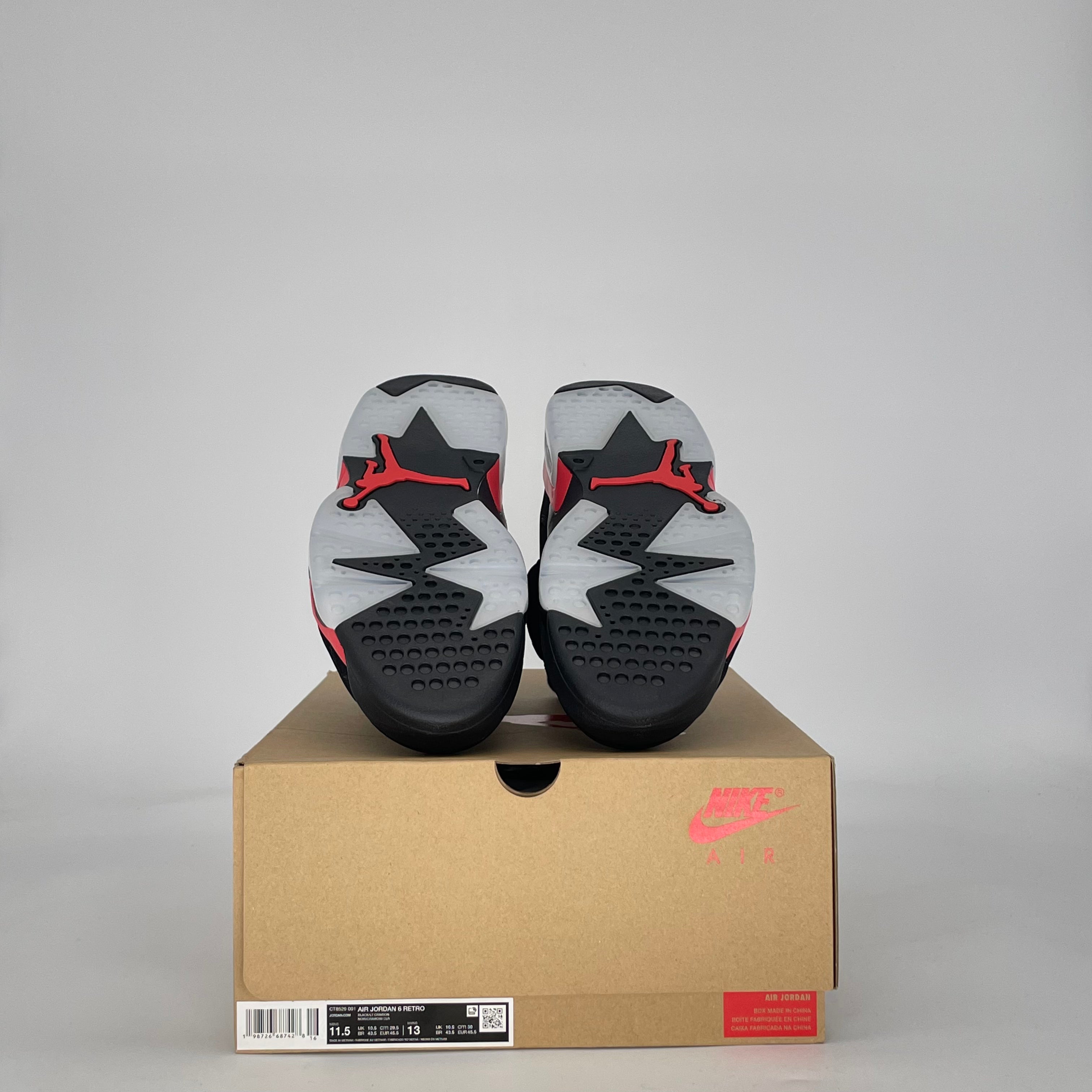 AIR JORDAN 6 INFRARED SALESMAN CT8529-001 SIZE 11.5/13W