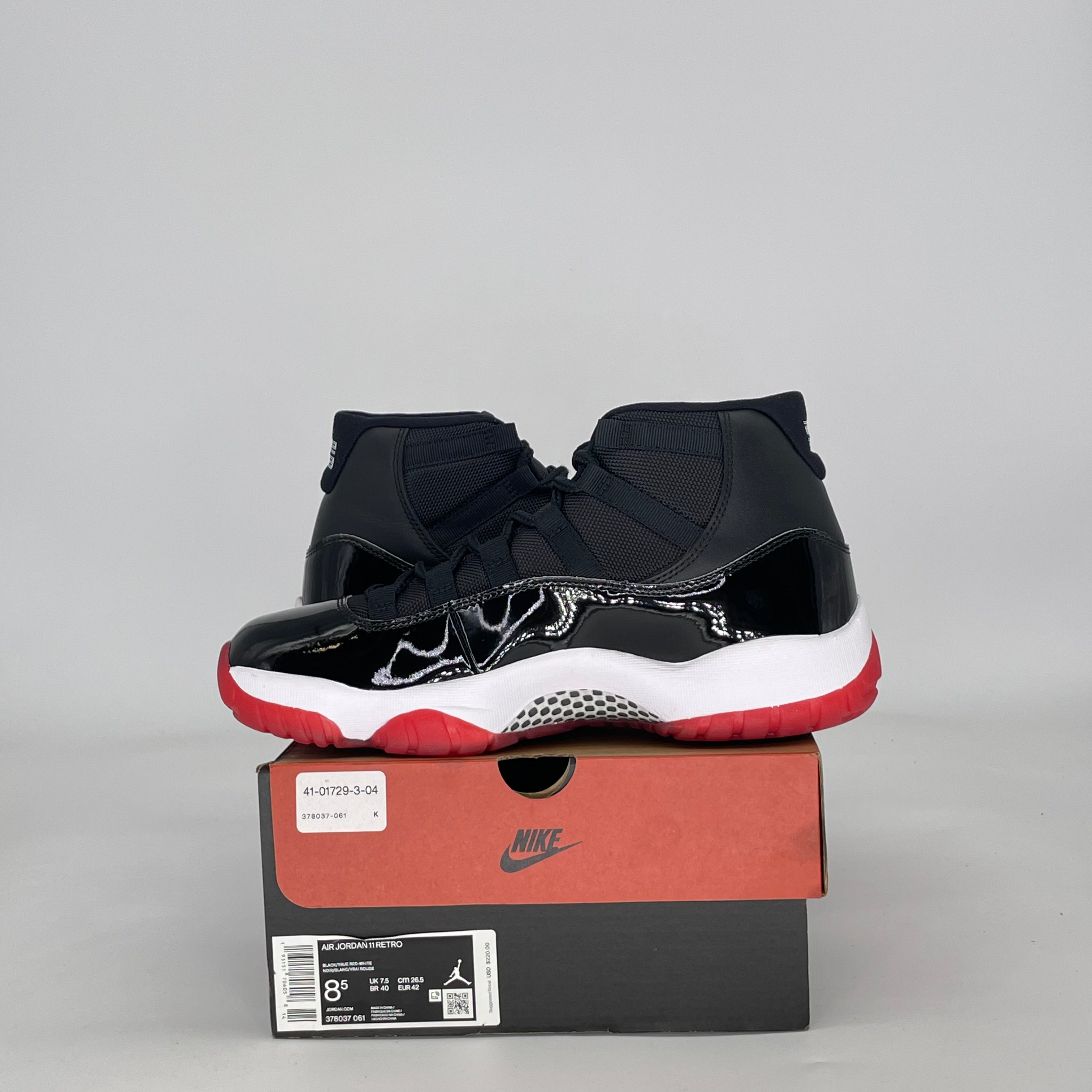 AIR JORDAN 11 PLAYOFFS BRED (2025) 378037-061 SIZE 8.5/10W