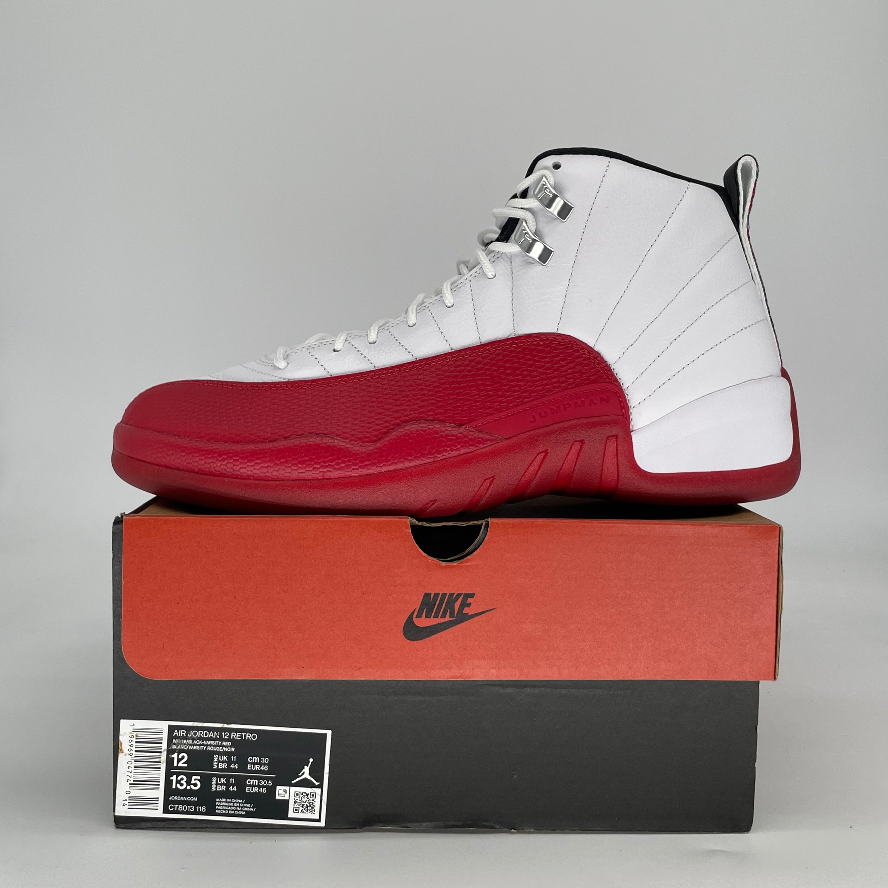 AIR JORDAN 12 CHERRY 2023 CT8013-116 SIZE 12/13.5W